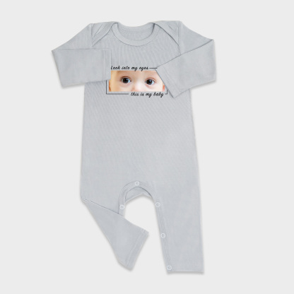Custom Baby Eyes Full Length Snap Rompers