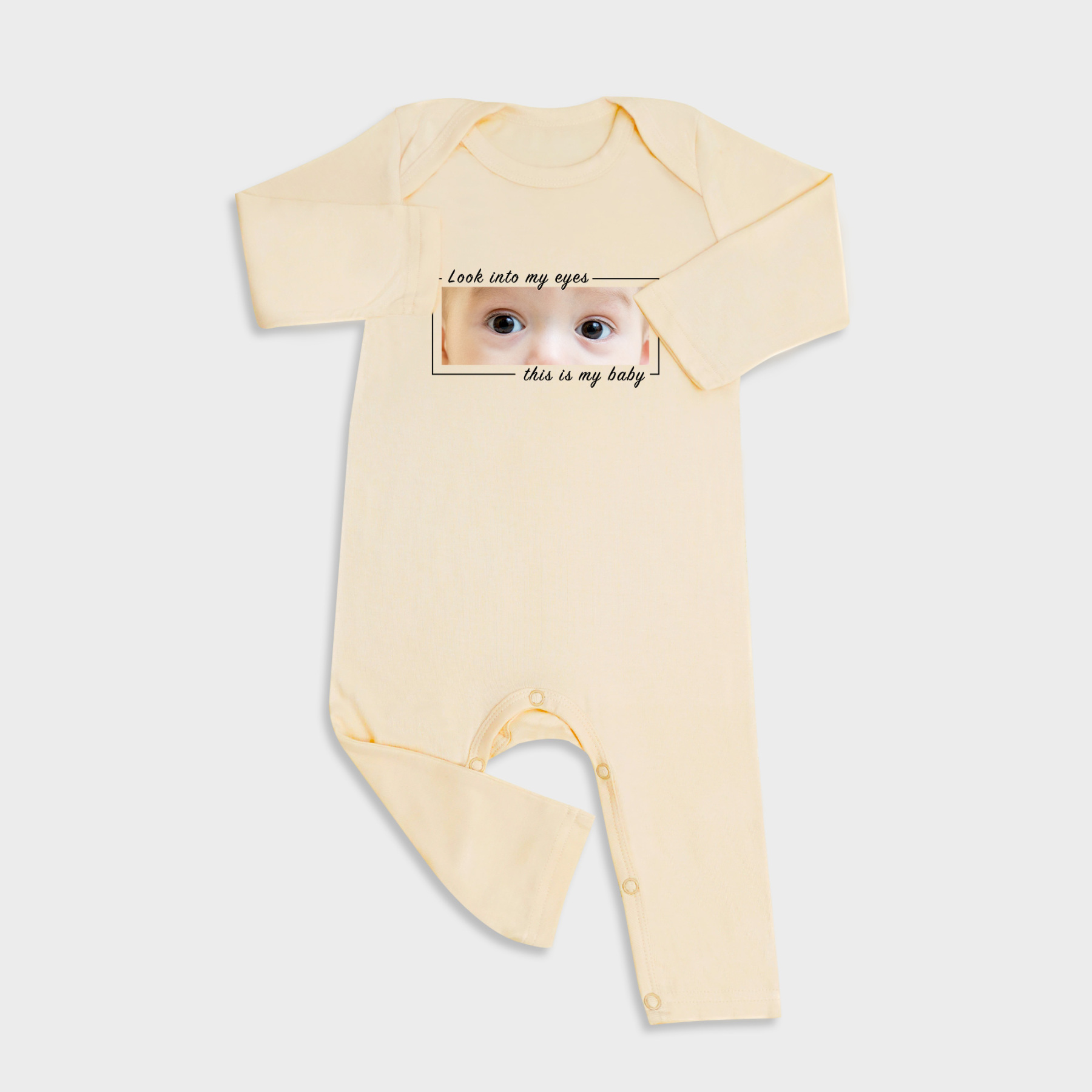 Custom Baby Eyes Full Length Snap Rompers