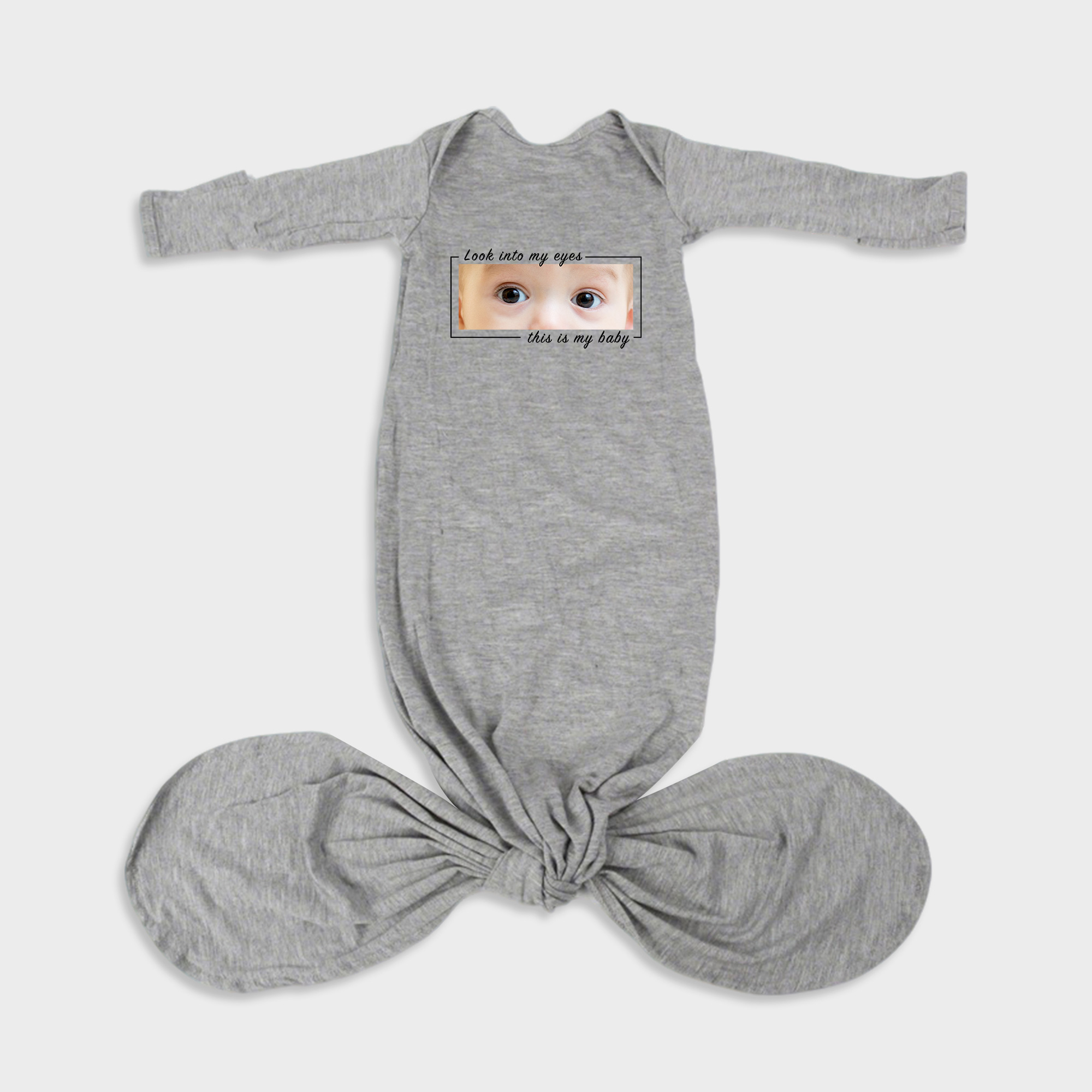 Custom Baby Eyes Modal Newborn Knot Gown