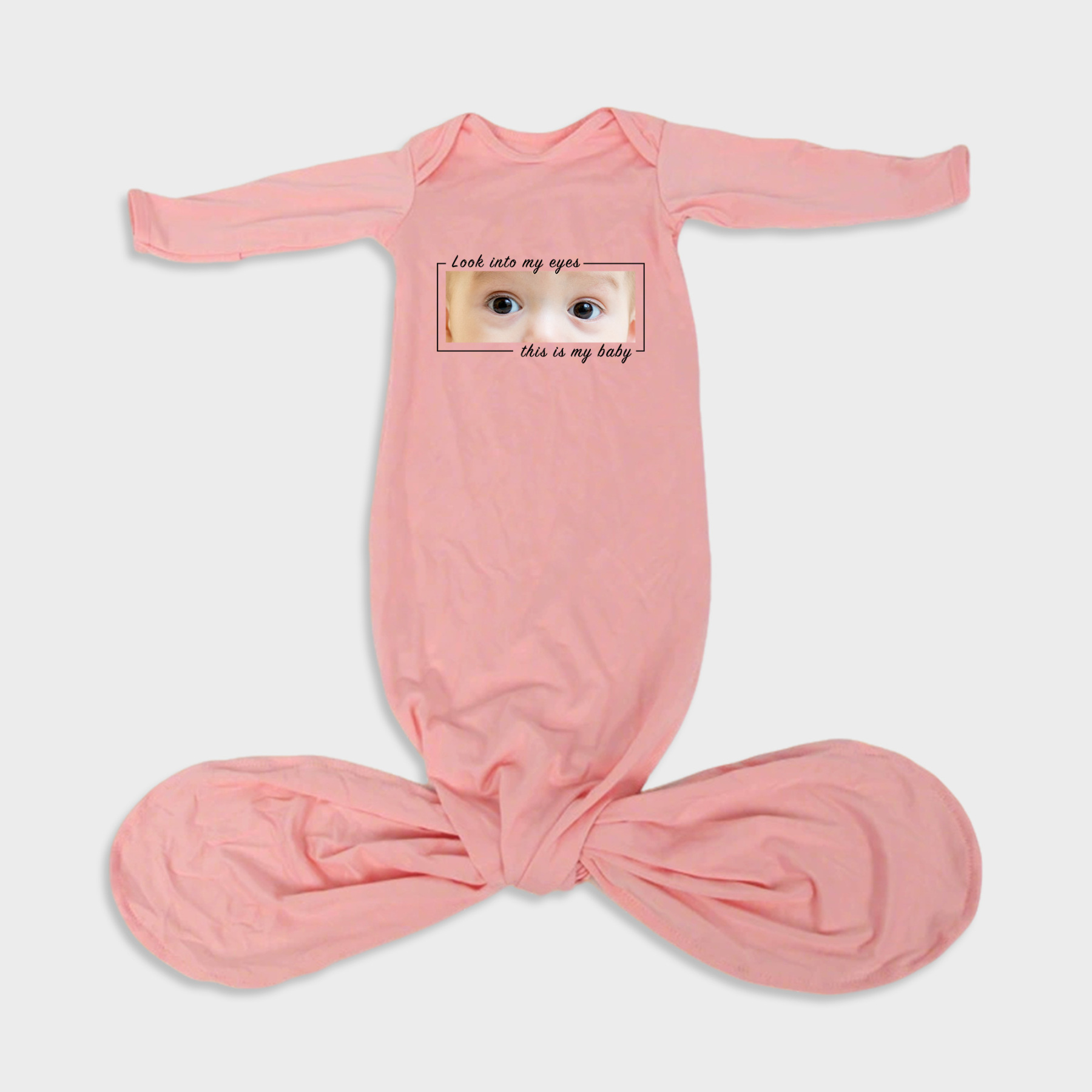 Custom Baby Eyes Modal Newborn Knot Gown