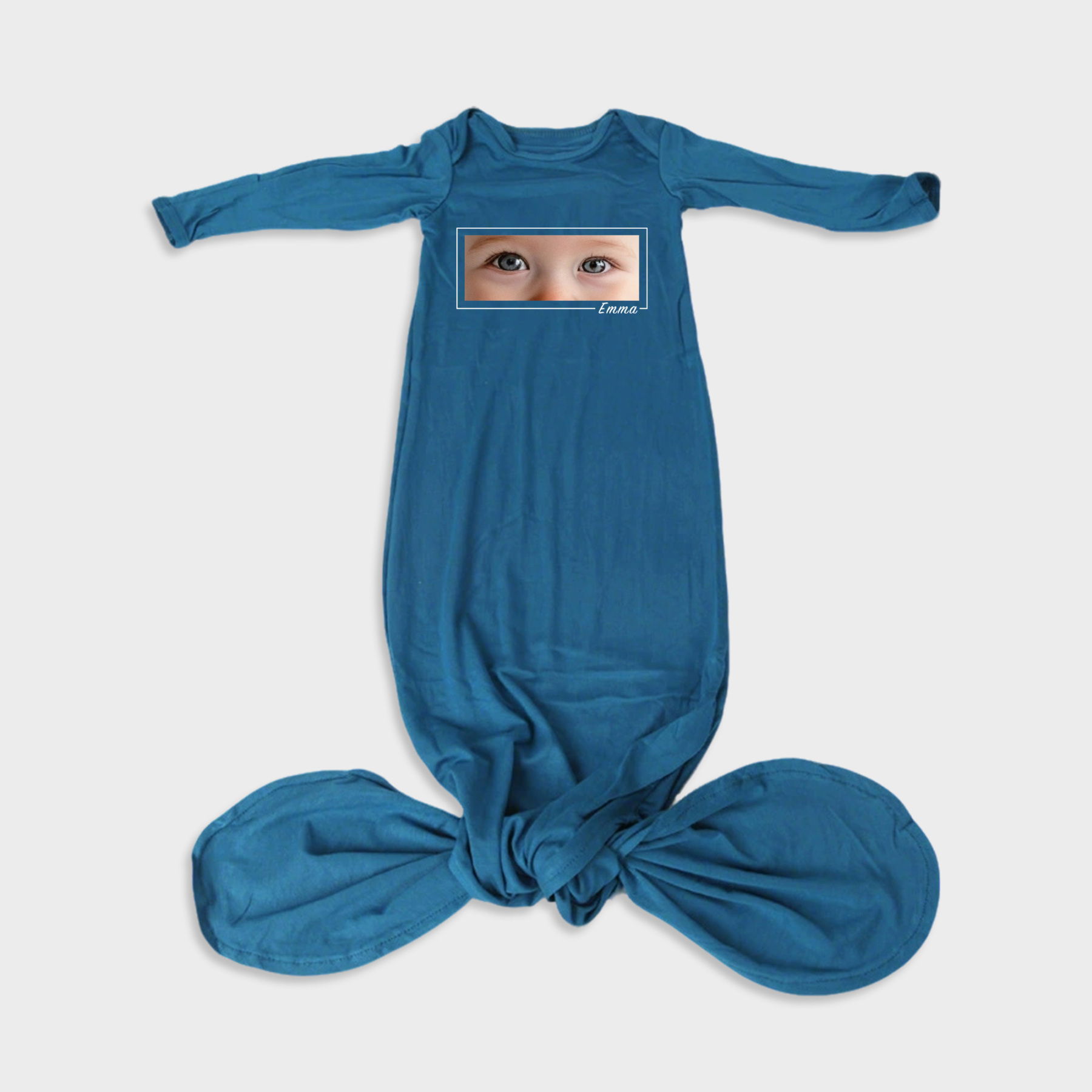 Custom Baby Eyes Modal Newborn Knot Gown