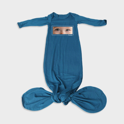 Custom Baby Eyes Modal Newborn Knot Gown