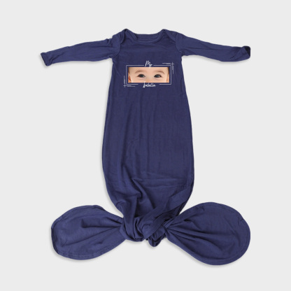 Custom Baby Eyes Modal Newborn Knot Gown