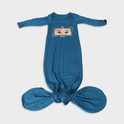 Custom Baby Eyes Modal Newborn Knot Gown