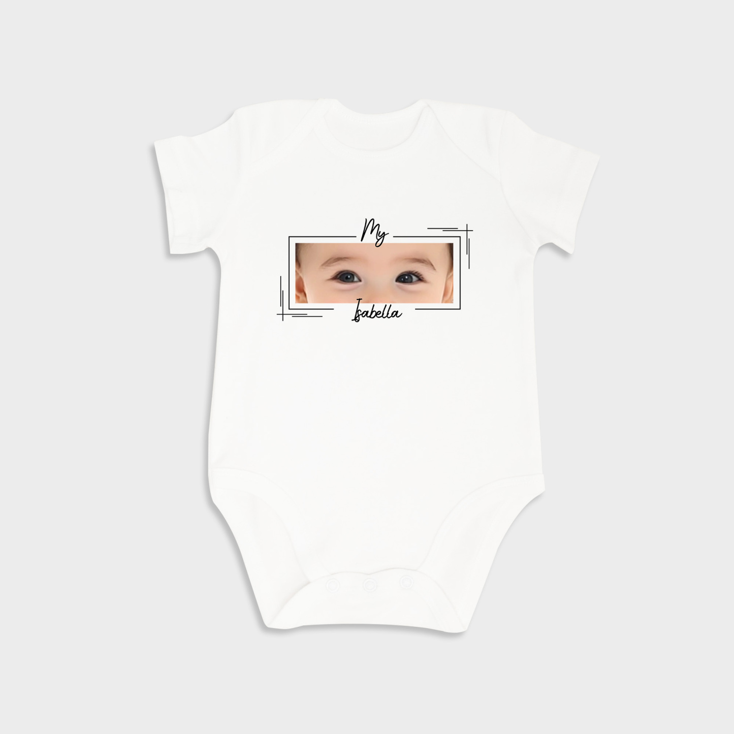 Custom Baby Eyes Short-Sleeve Onesies