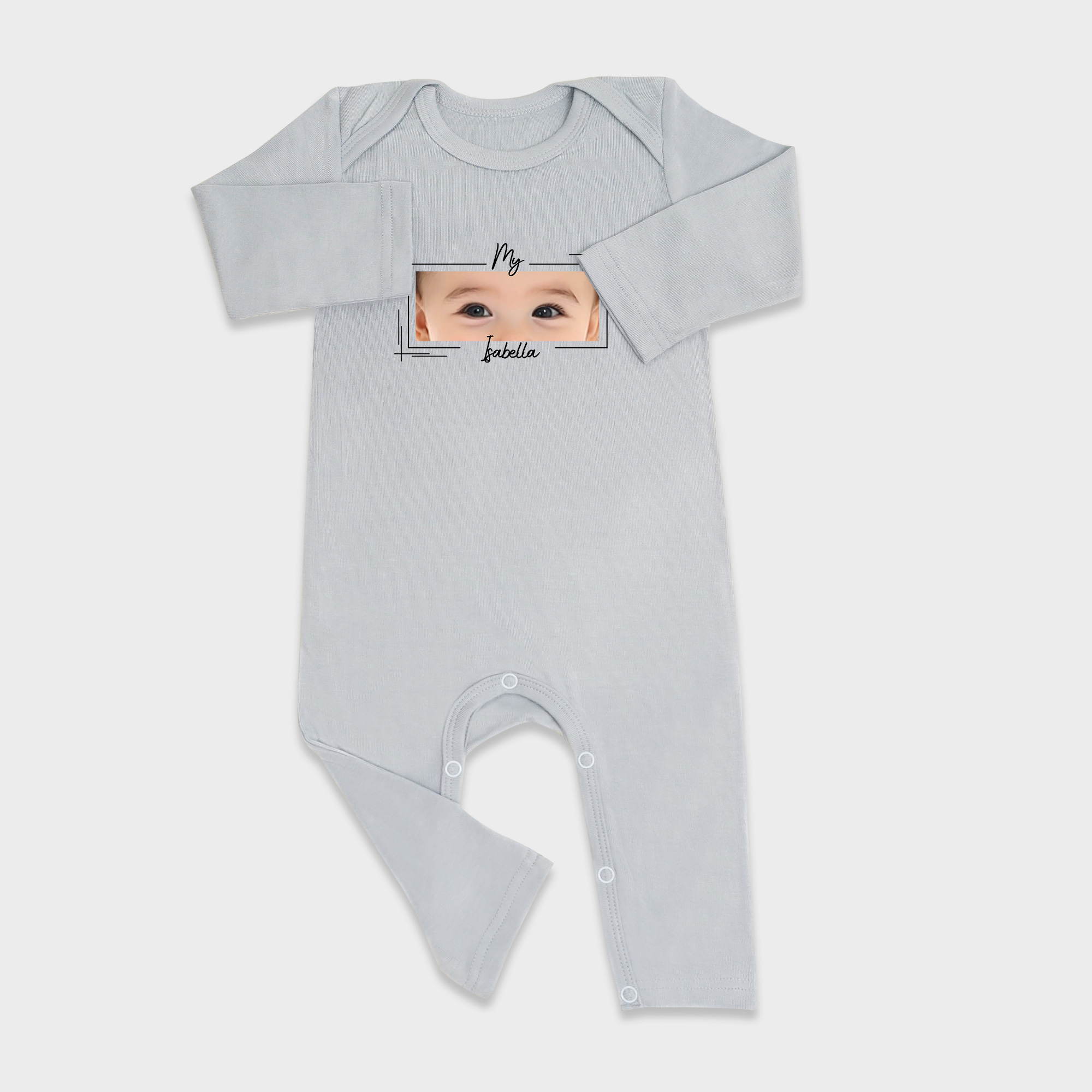 Custom Baby Eyes Full Length Snap Rompers
