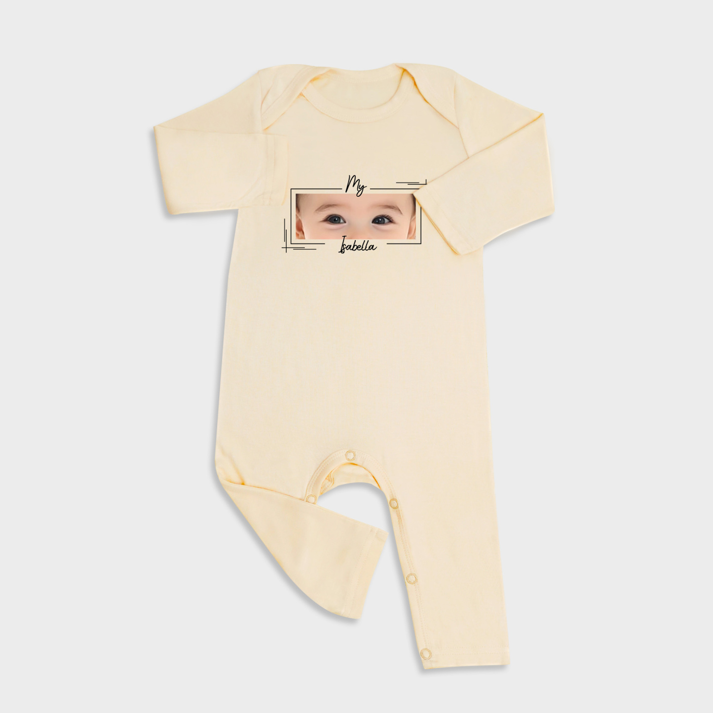 Custom Baby Eyes Full Length Snap Rompers