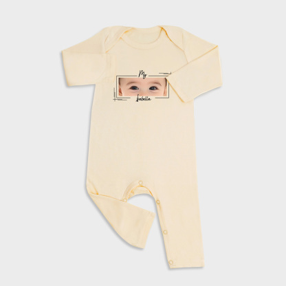 Custom Baby Eyes Full Length Snap Rompers