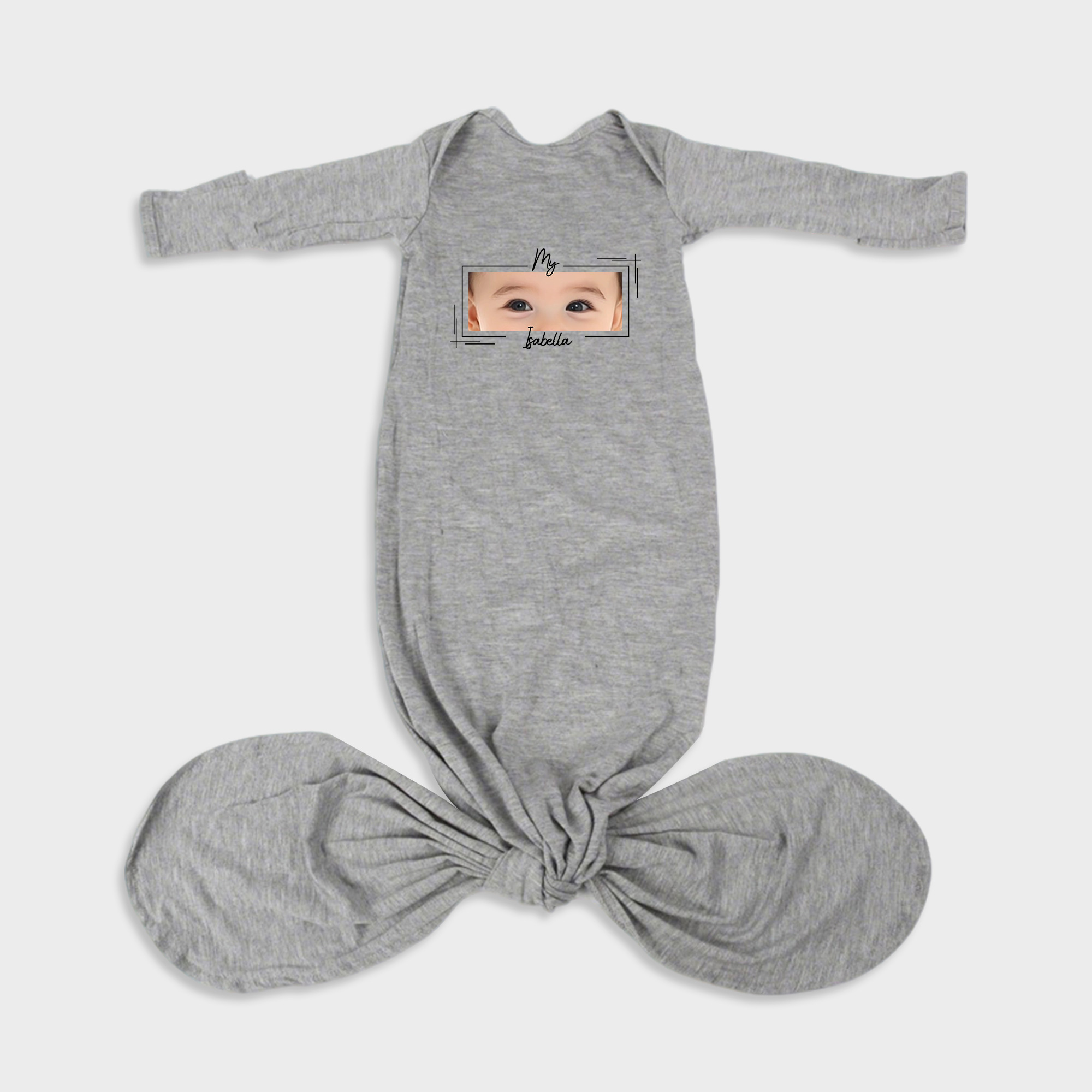 Custom Baby Eyes Modal Newborn Knot Gown