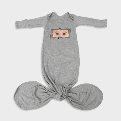 Custom Baby Eyes Modal Newborn Knot Gown