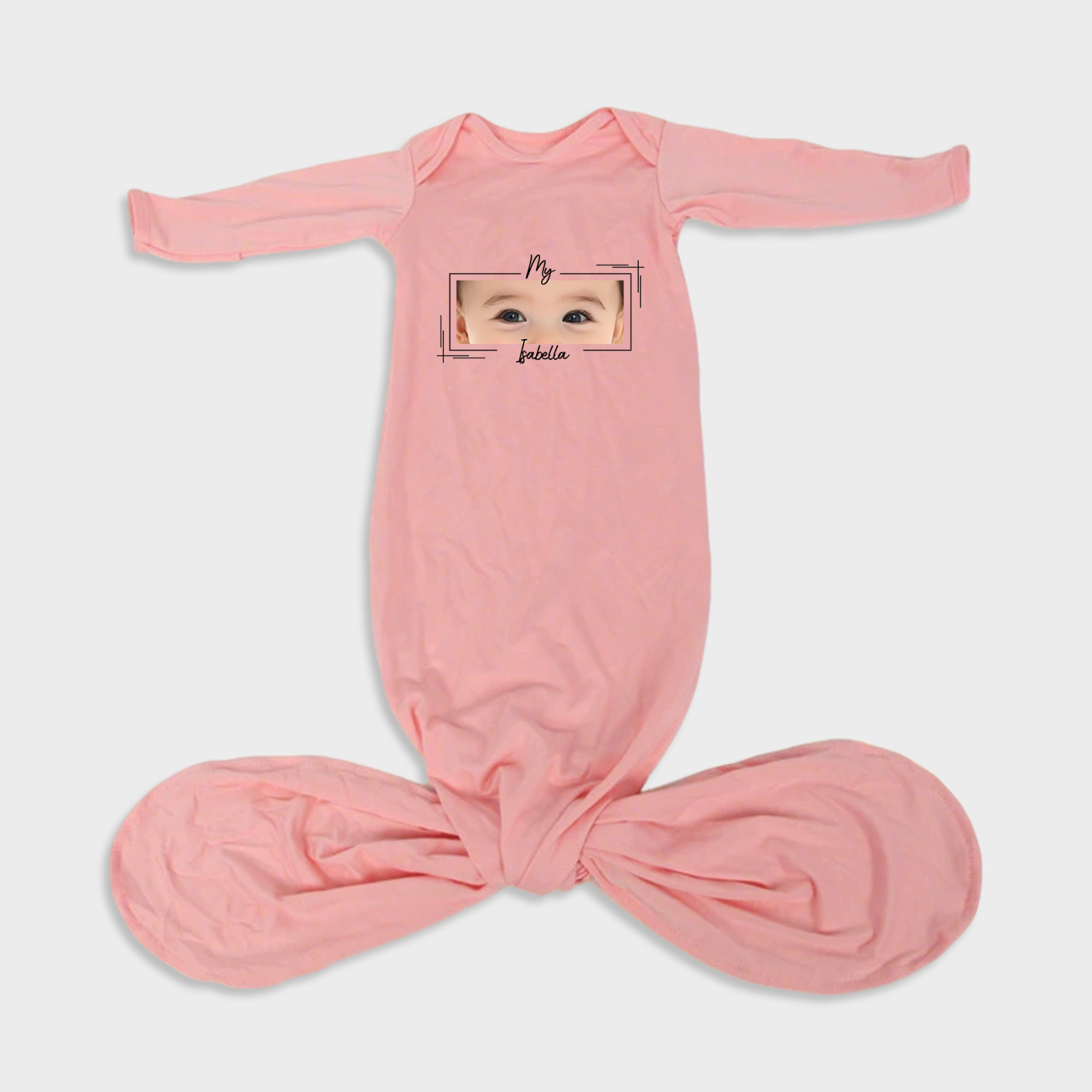 Custom Baby Eyes Modal Newborn Knot Gown