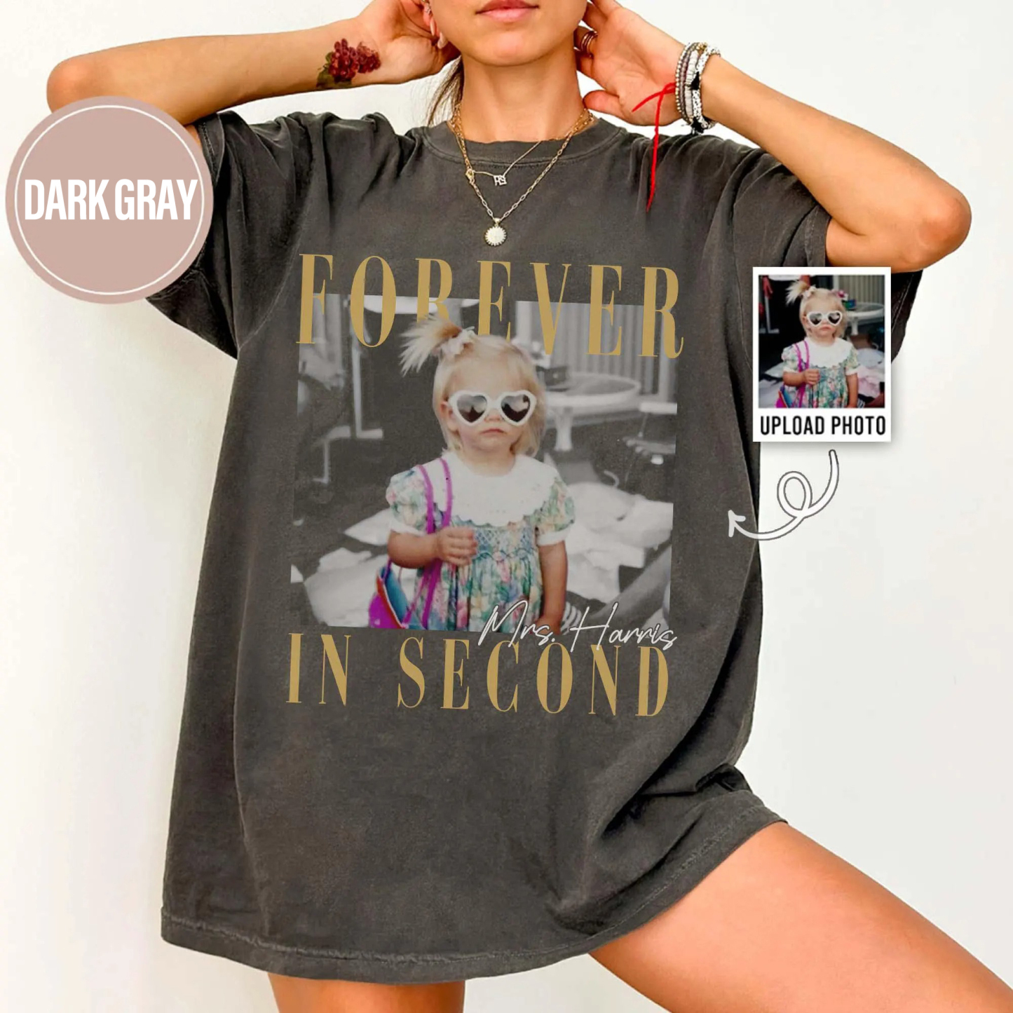 Custom Forever In Second Photo T-Shirt