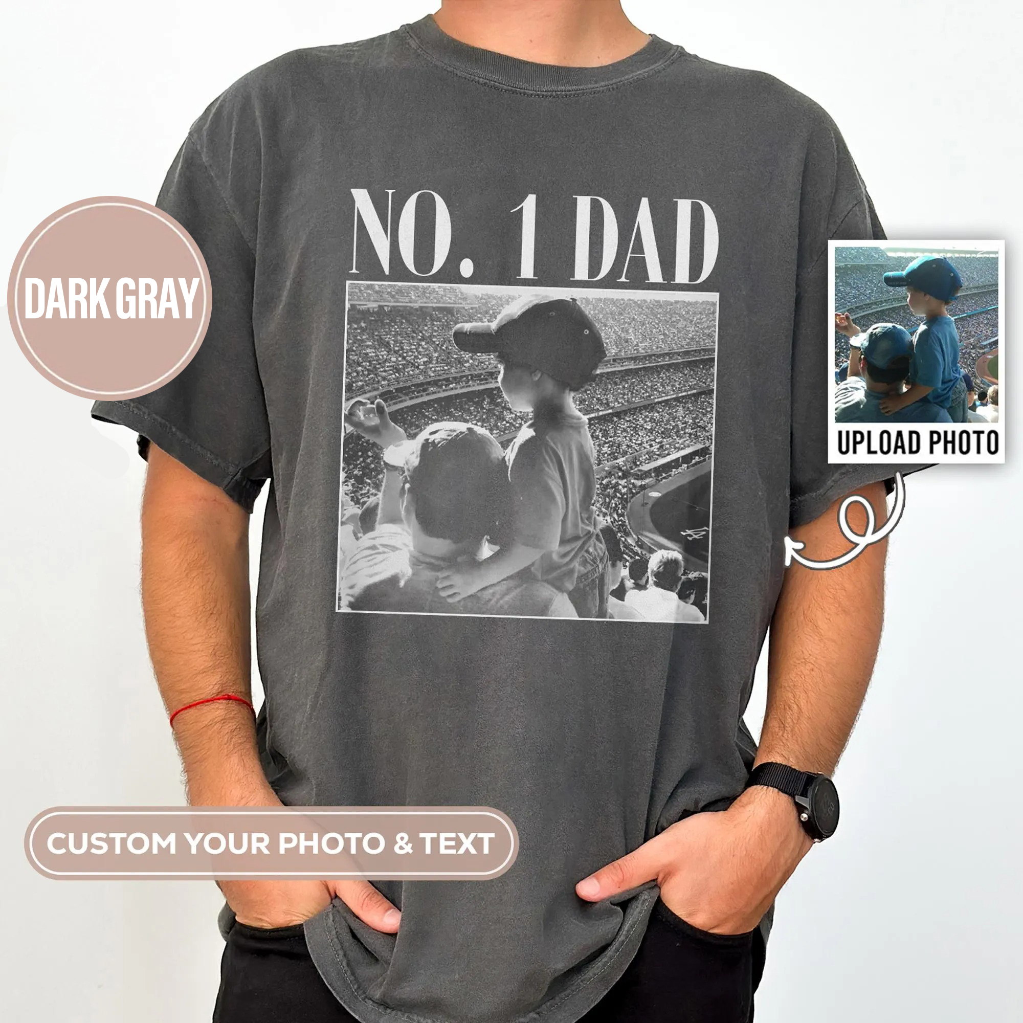 Custom NO.1 DAD Photo T-Shirt