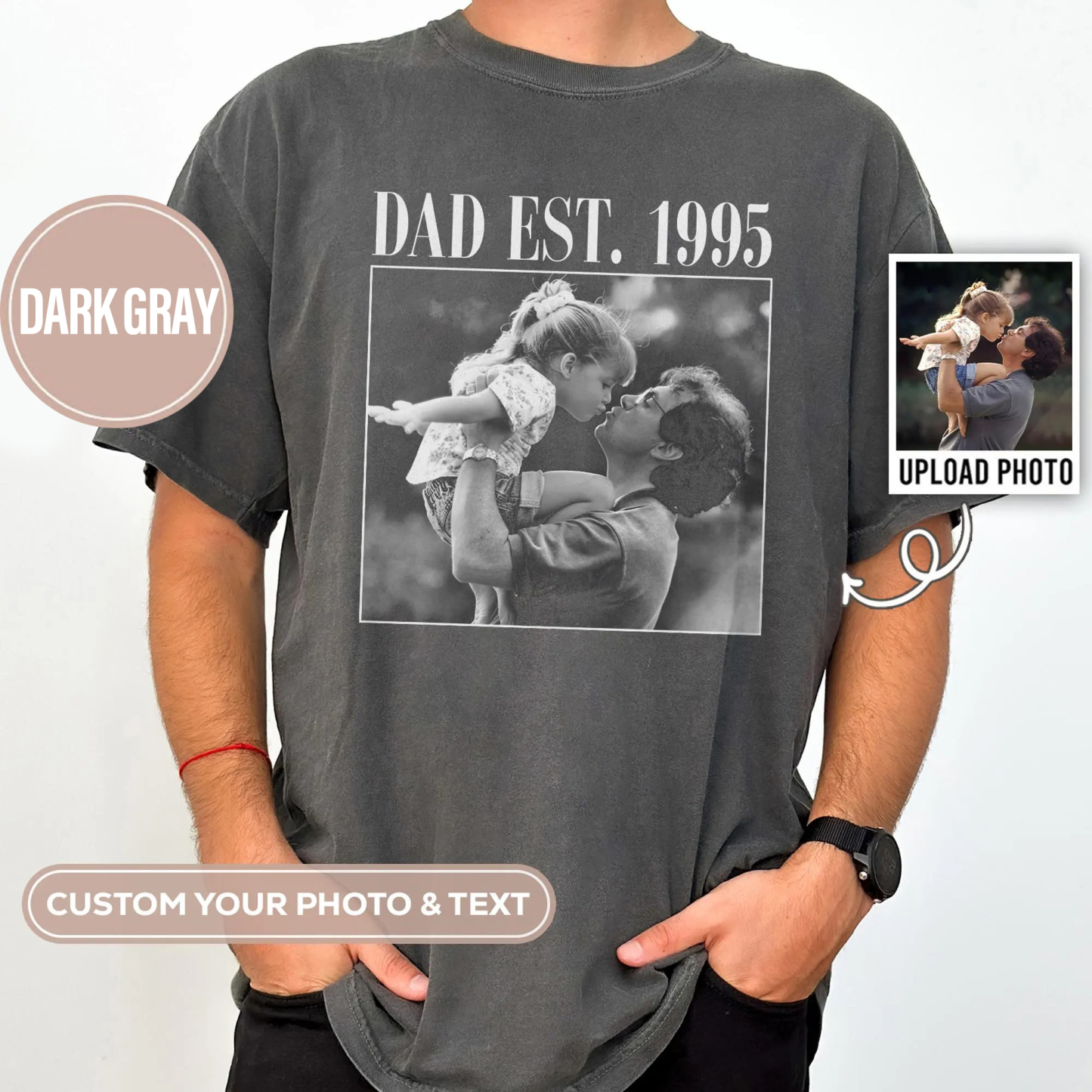 Custom NO.1 DAD Photo T-Shirt