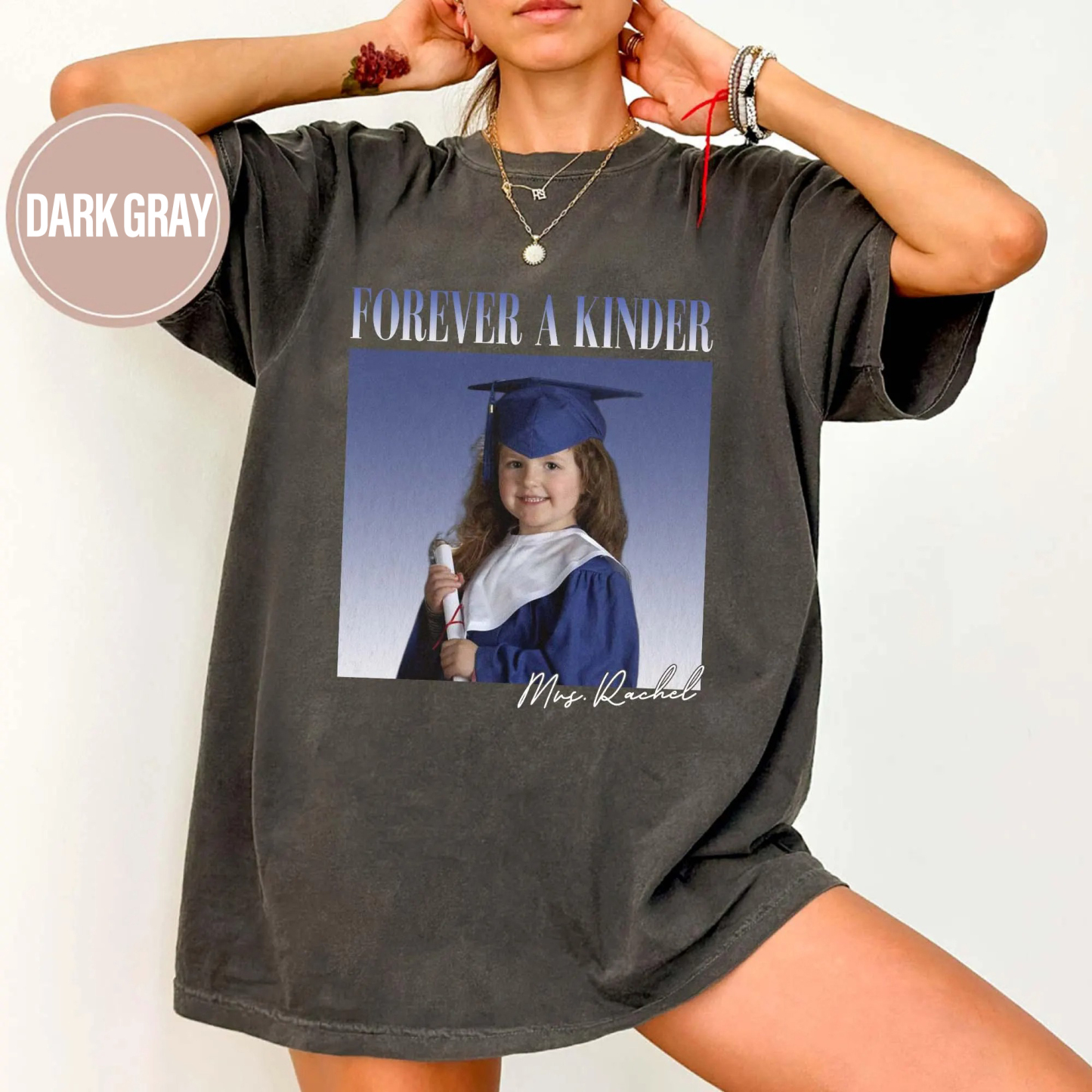 Custom Colorful Background Photo T-Shirt