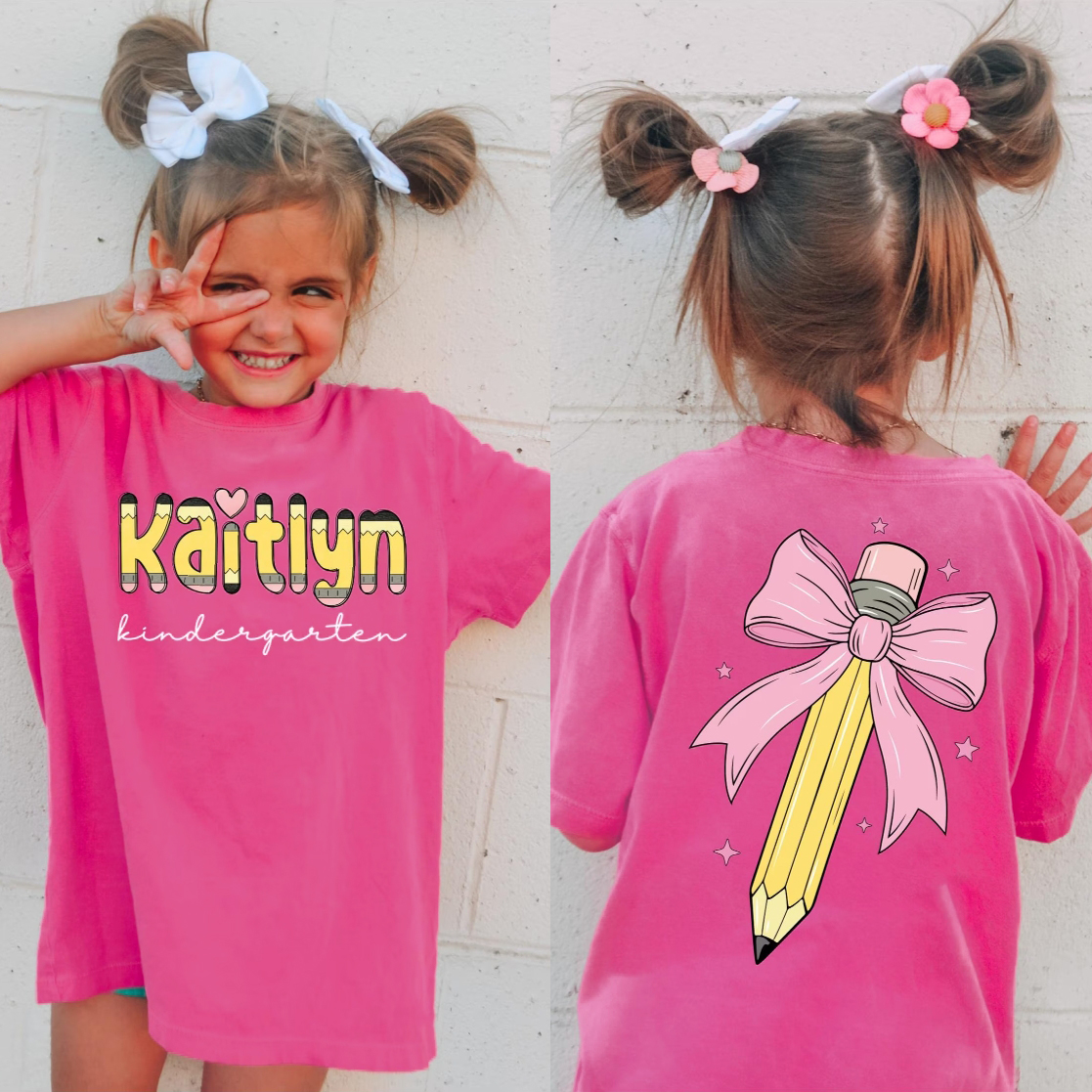 Custom Back to School T-Shirt - Pencil
