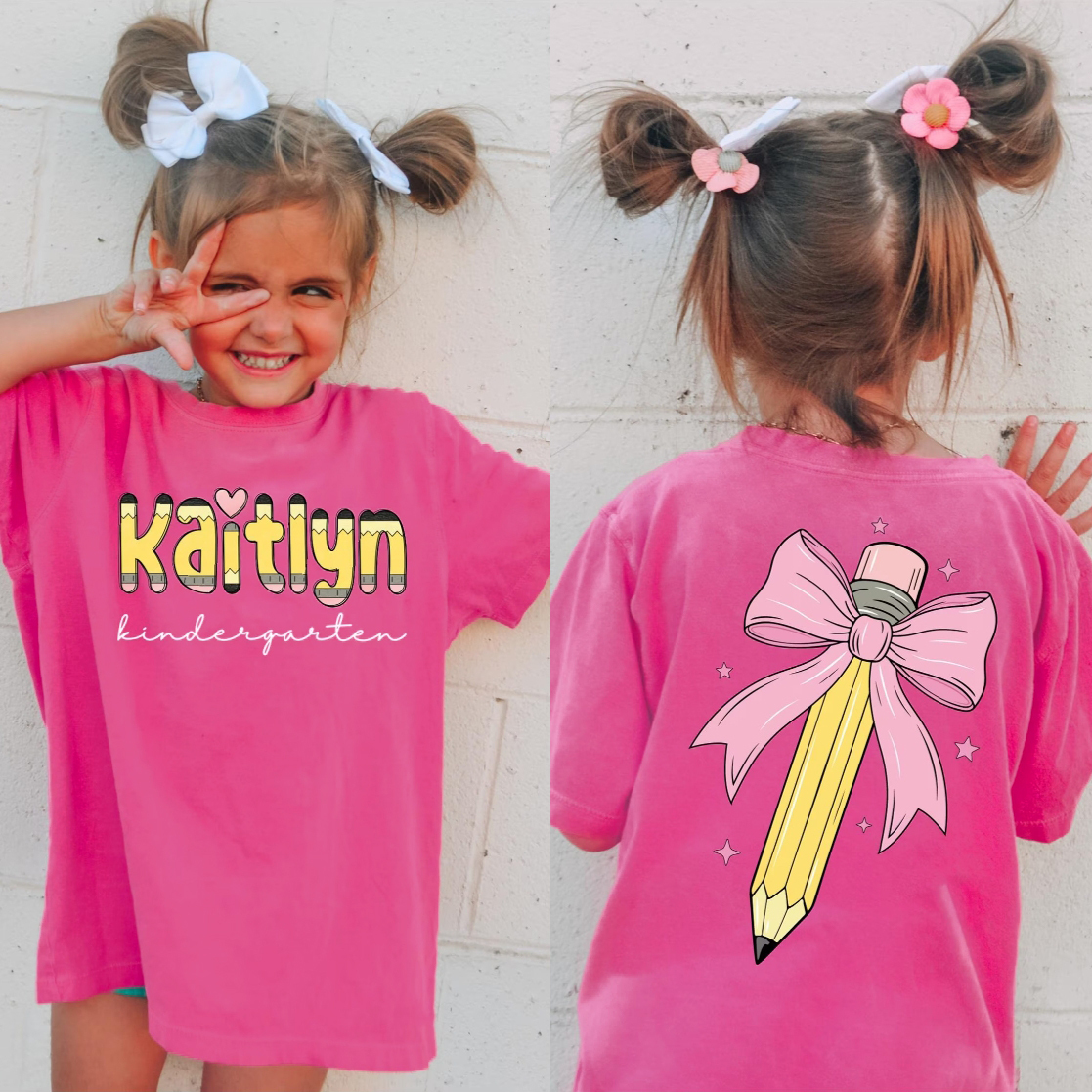 Custom Back to School T-Shirt - Pencil