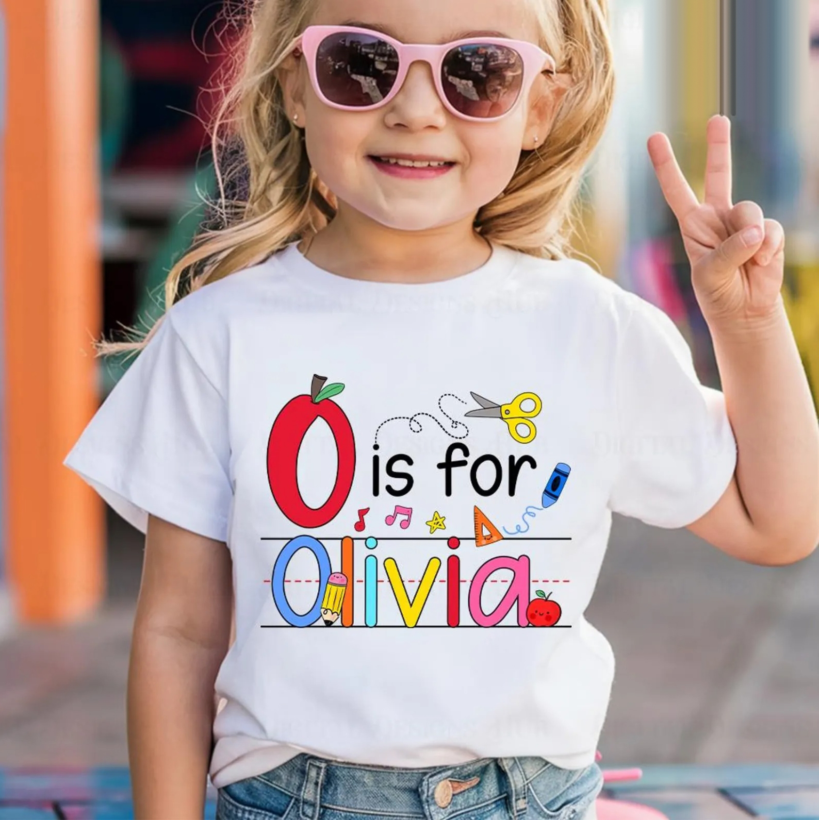 Custom Back to School T-Shirt - Alphabet Spelling