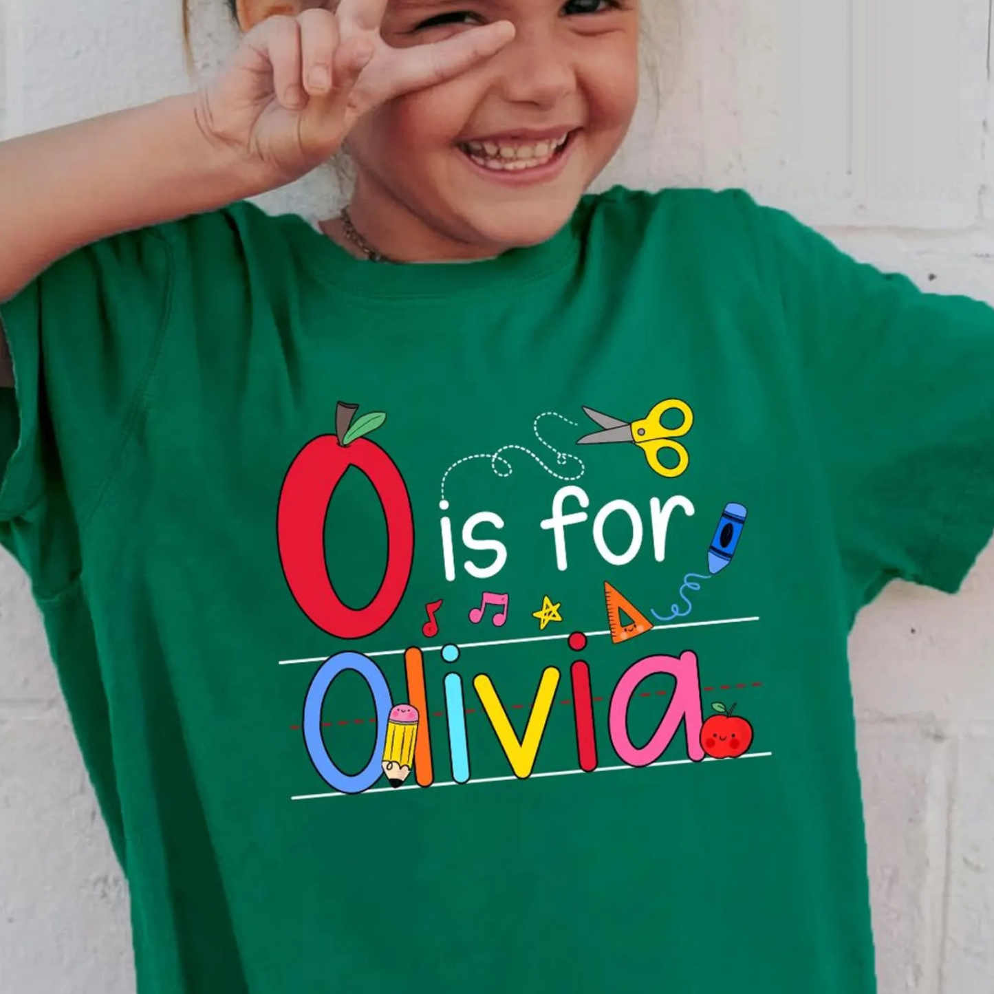 Custom Back to School T-Shirt - Alphabet Spelling