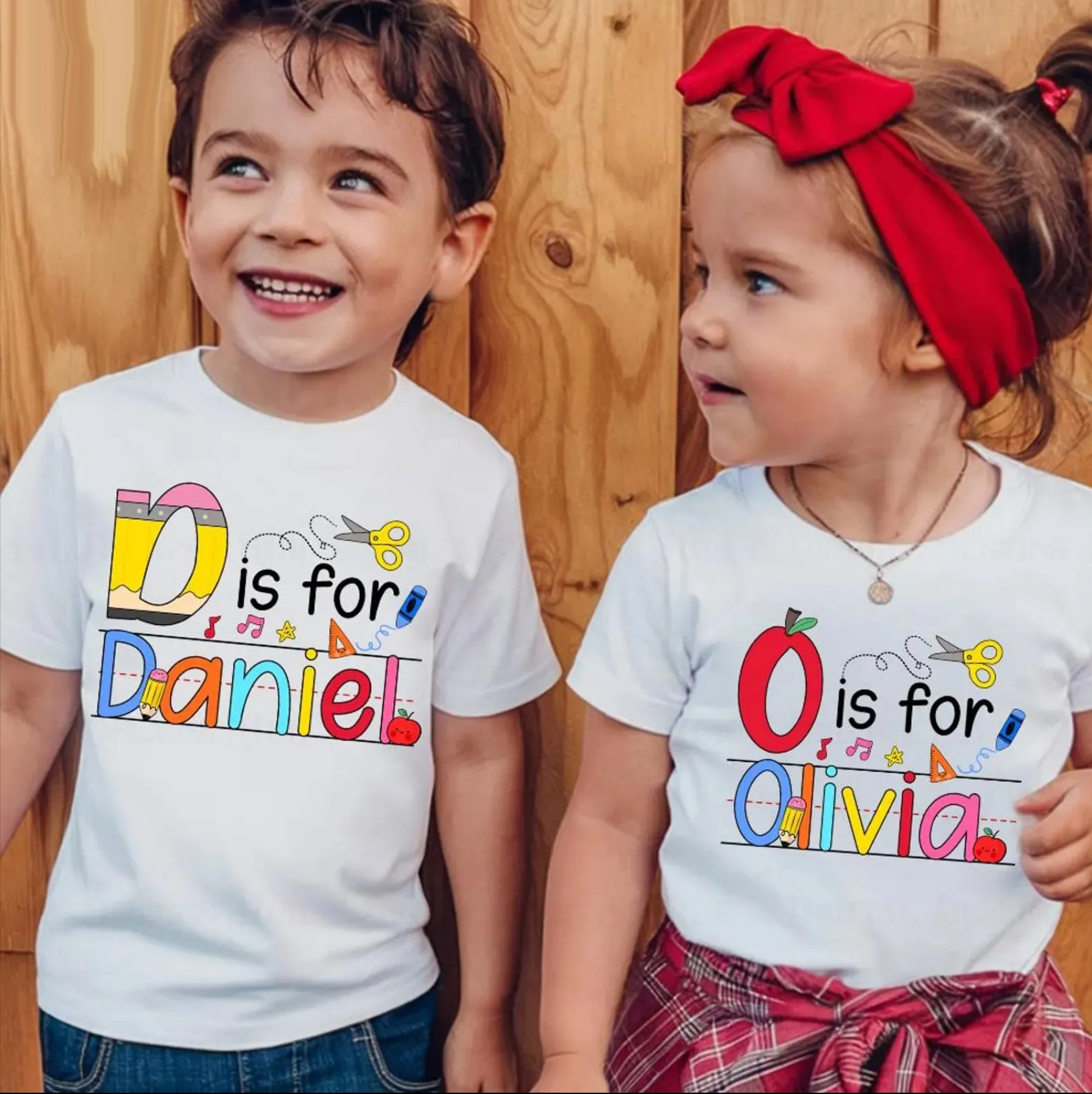 Custom Back to School T-Shirt - Alphabet Spelling