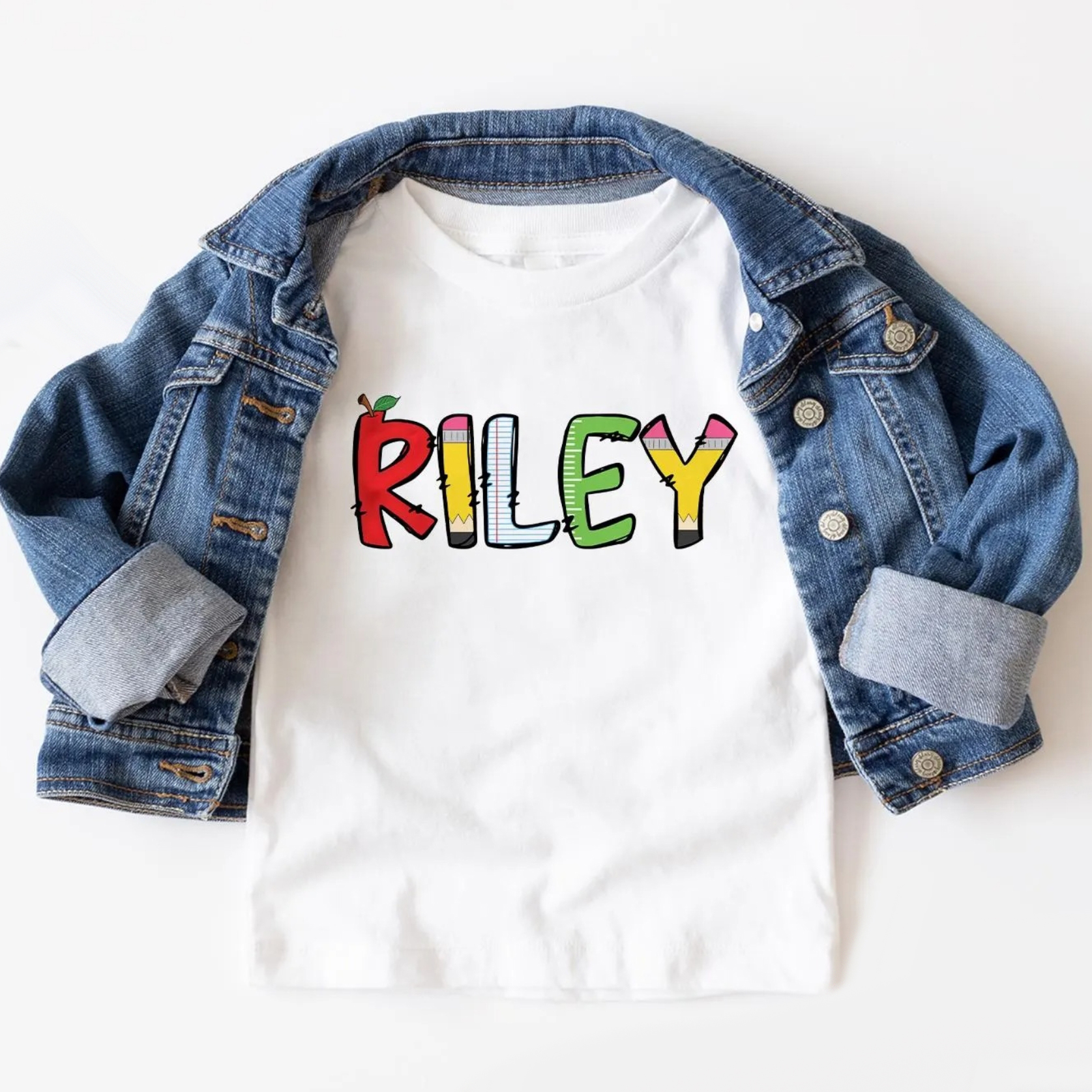 Custom Back to School T-Shirt - Creative Letters