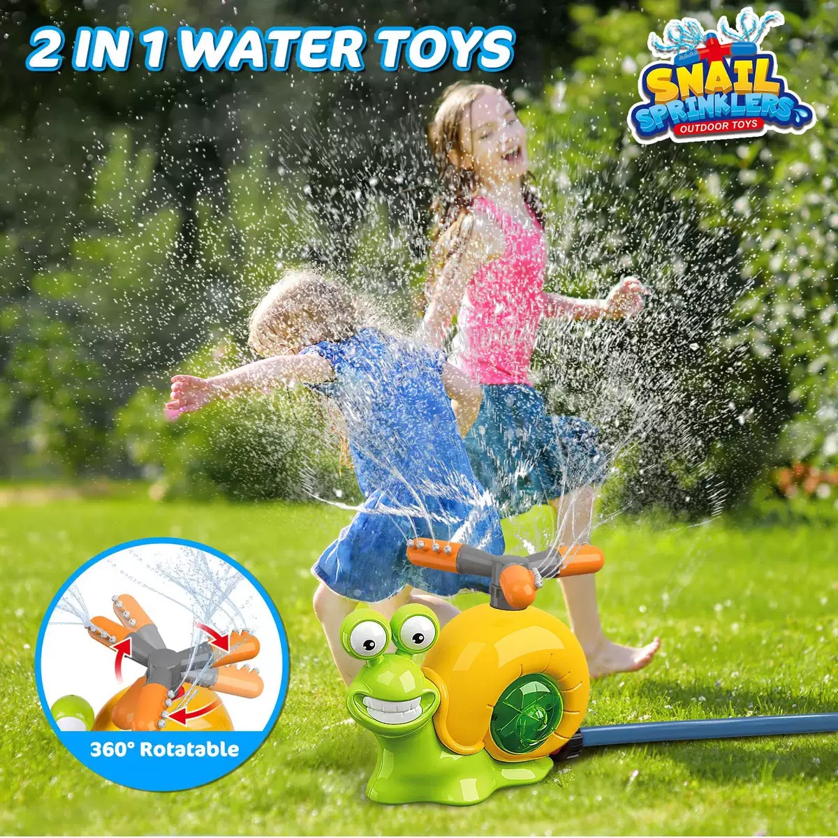 Kids Outdoor Water Play Set – Multi-Activity Sprinkler, Flying Disc & Baseball Game Kit