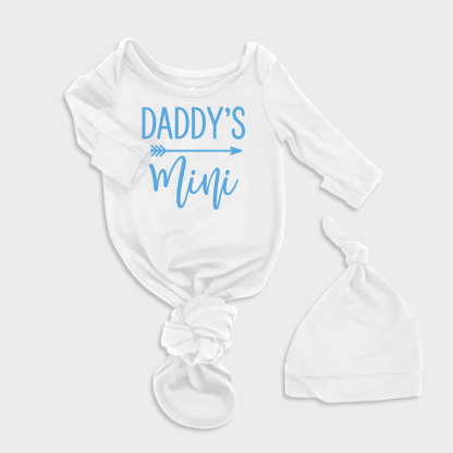 Daddys Mini 2Pcs Baby Knot Gowns
