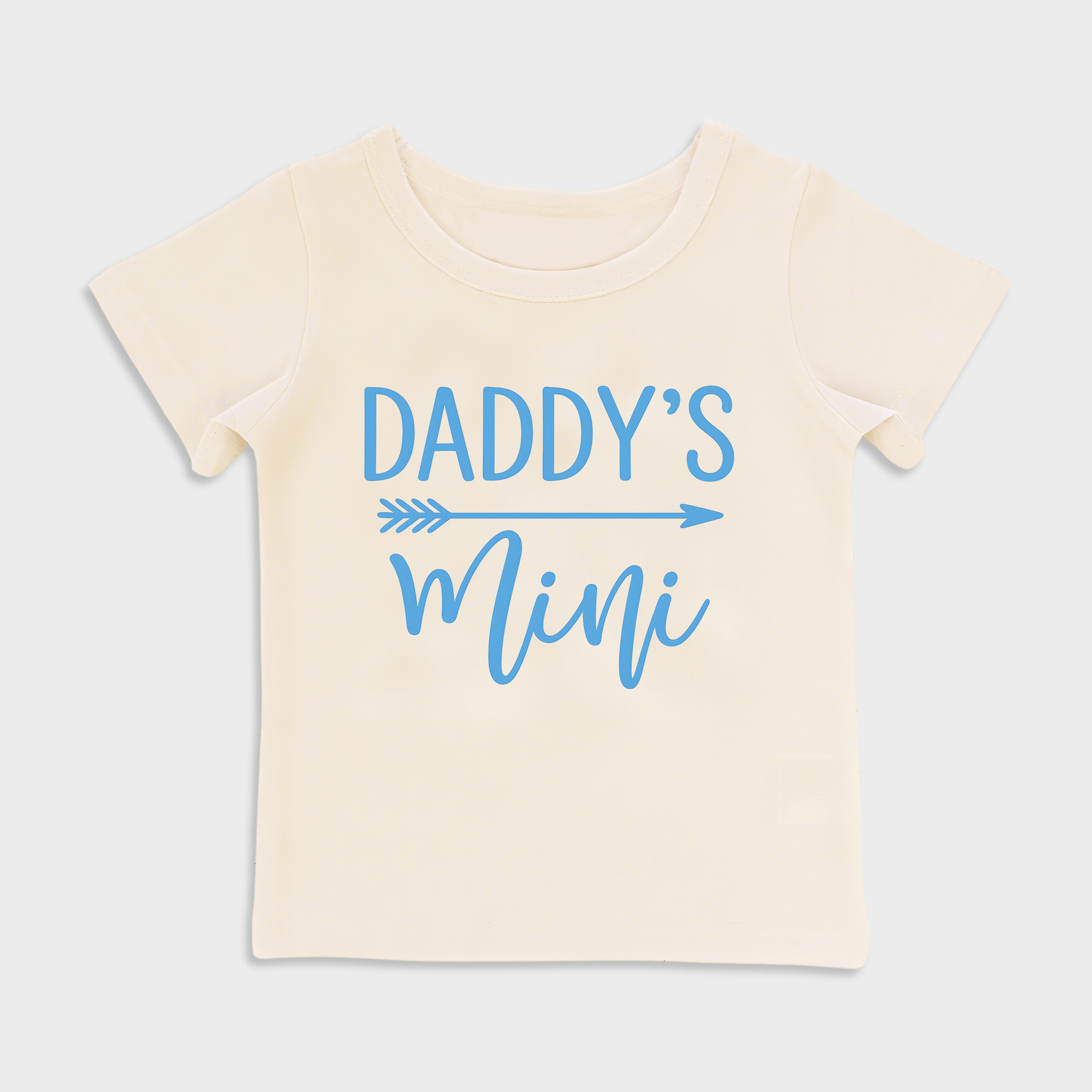 baby shirt - daddys mini blue kids t shirt toddler top beige in beige