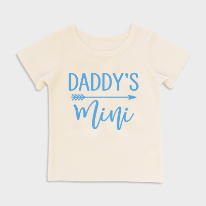 baby shirt - daddys mini blue kids t shirt toddler top beige in beige