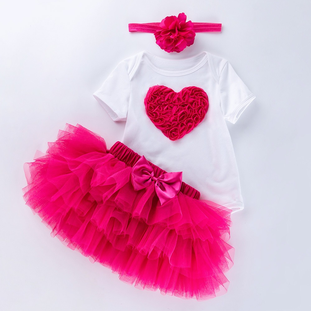 3pcs Baby Girl Tutu Dresses Set