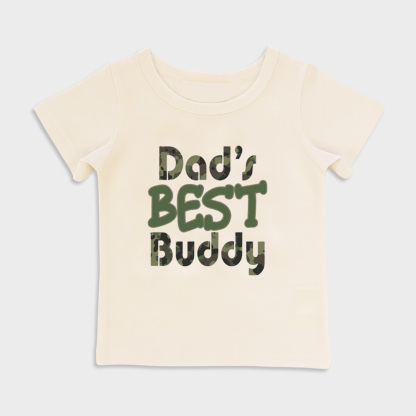 baby shirt - dads best buddy kids t shirt toddler top beige in beige