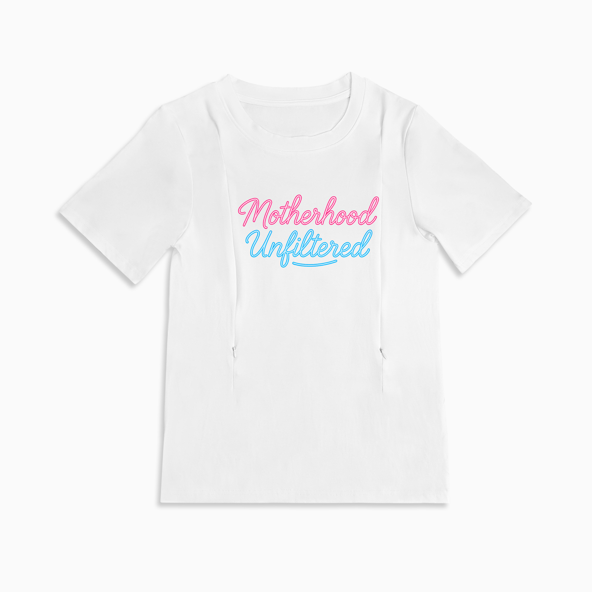 Motherhood Unfiltered Cotton Nursing Shirt | Discreet Side Zippers