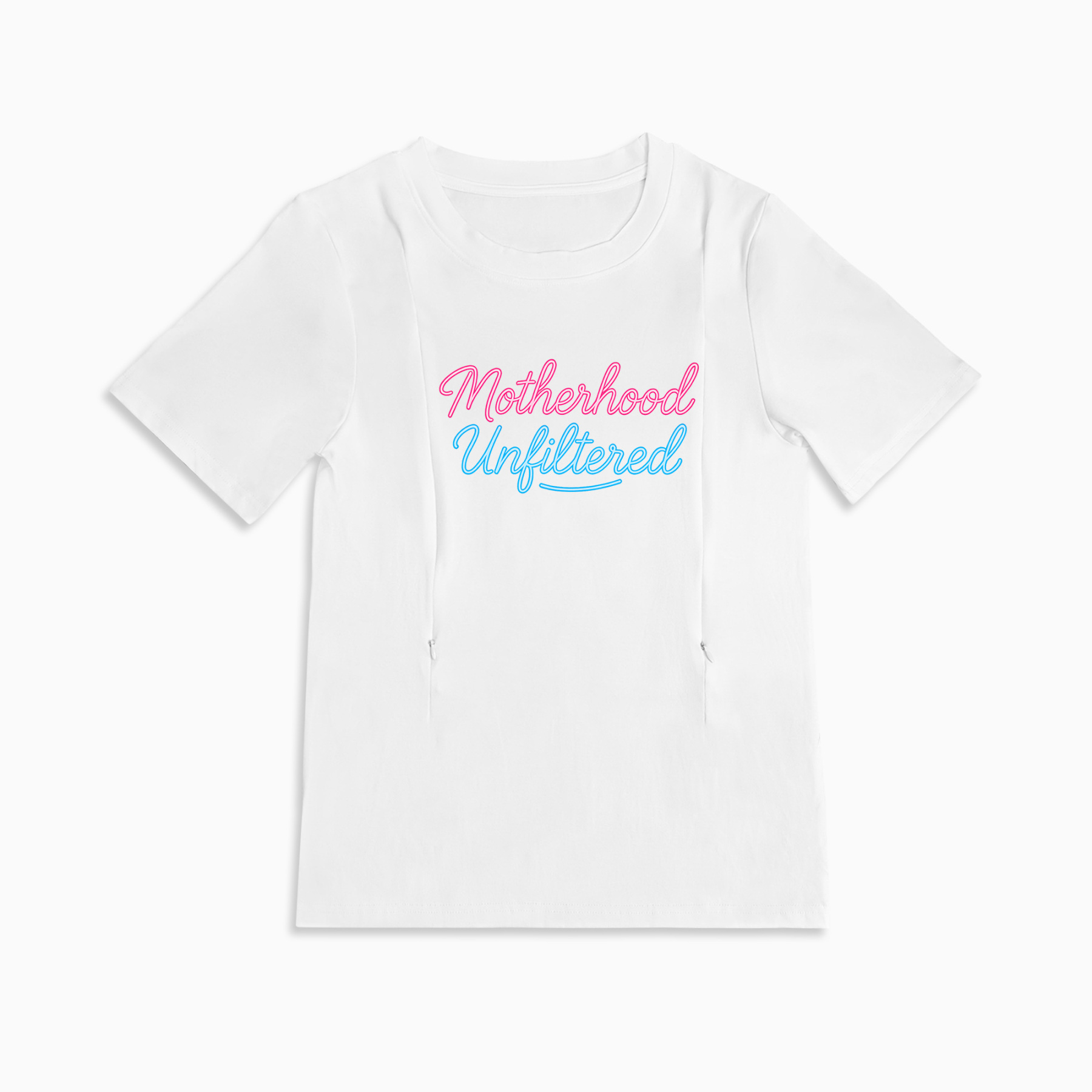 Motherhood Unfiltered Cotton Nursing Shirt | Discreet Side Zippers