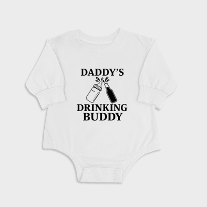 Daddy's Drinking Buddy - Long Sleeve Newborn & Baby bodysuits