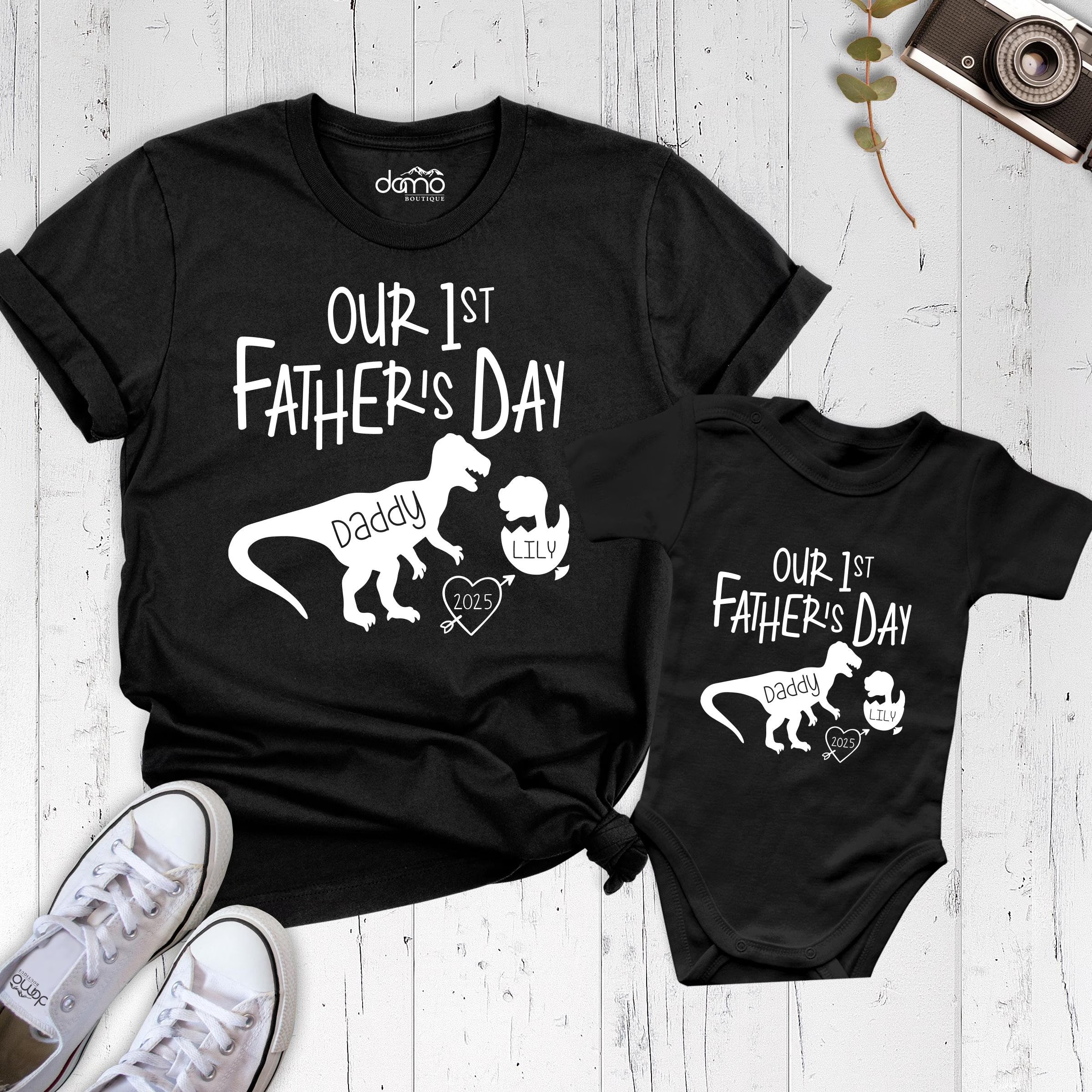 Father'S Day Family Matching T Shirt Our First Fathers Day