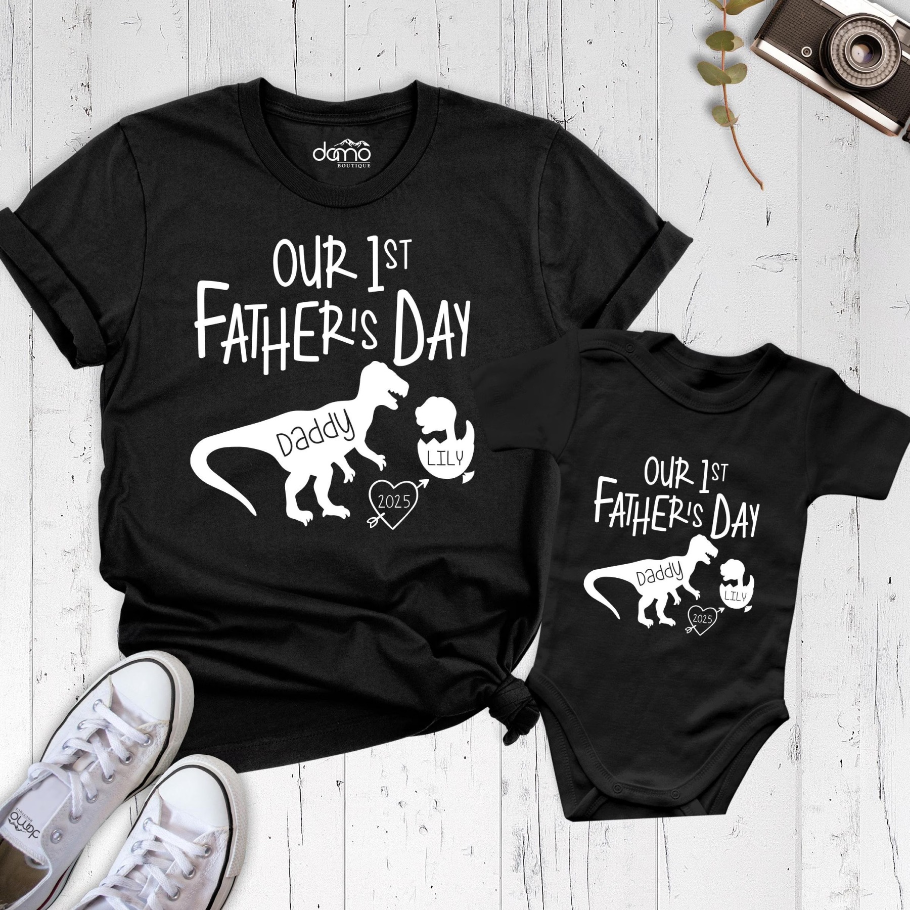 Father'S Day Family Matching T Shirt Our First Fathers Day
