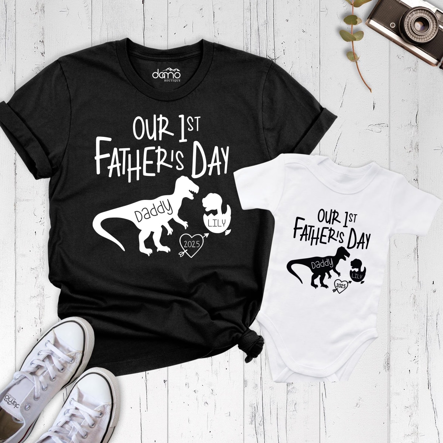 Father'S Day Family Matching T Shirt Our First Fathers Day