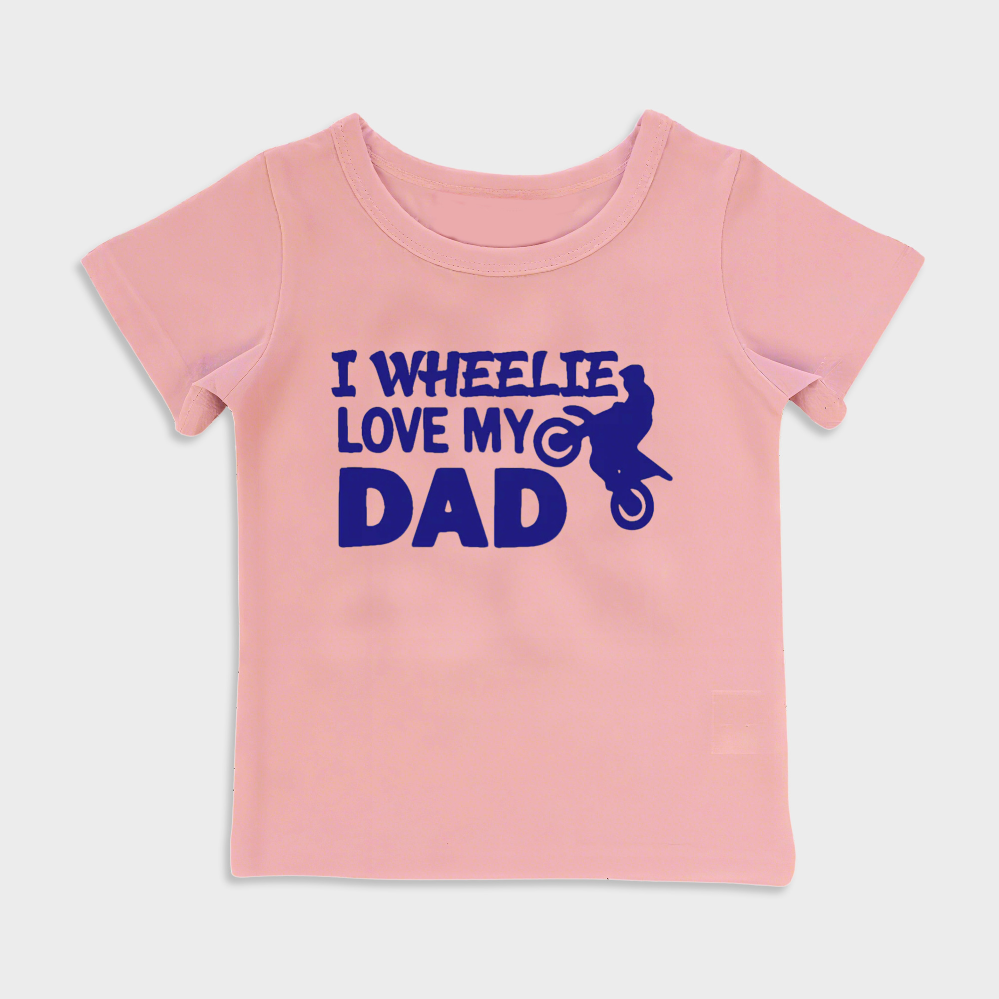 baby shirt - i wheelie love my dad kids t shirt toddler top pink in pink