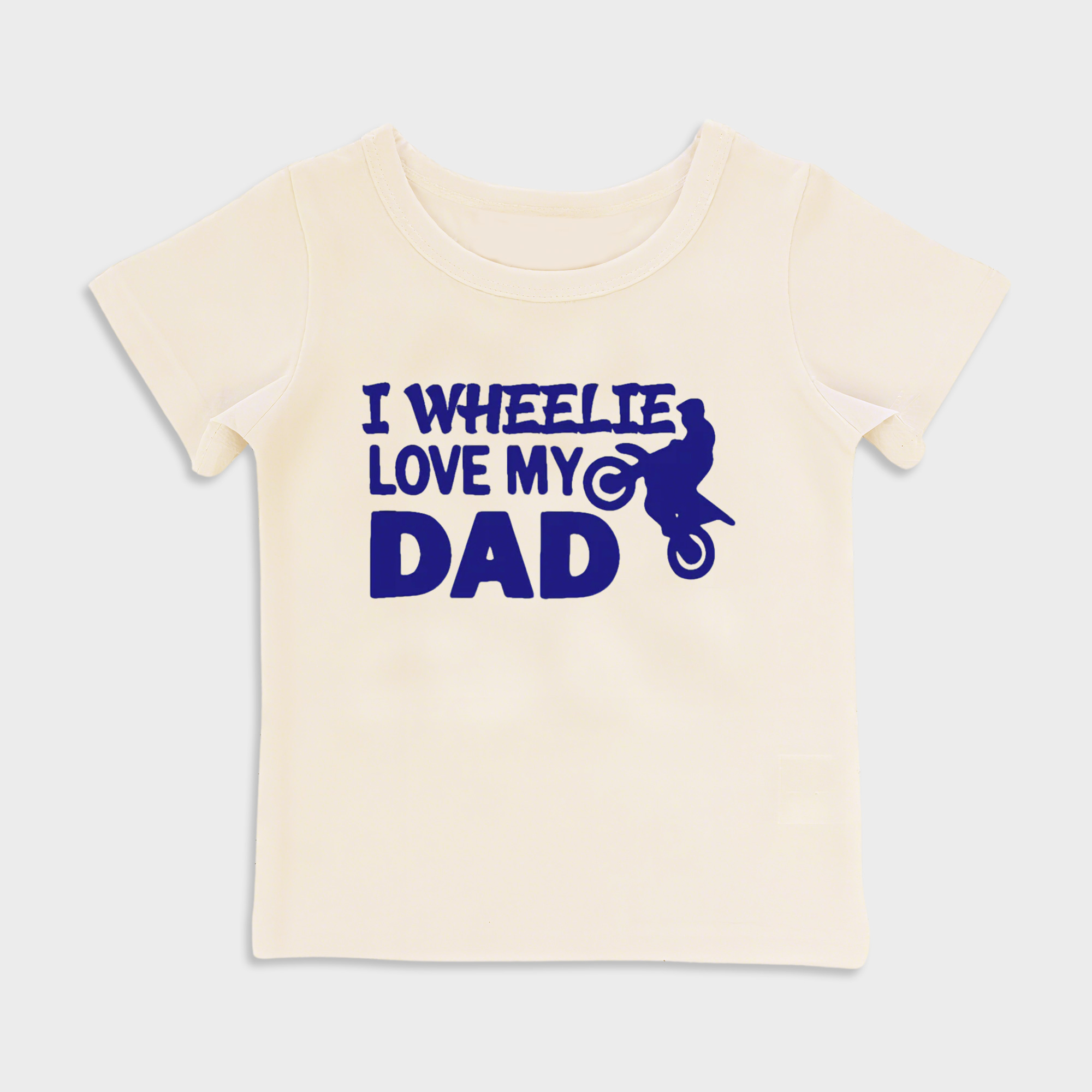 baby shirt - i wheelie love my dad kids t shirt toddler top beige in beige