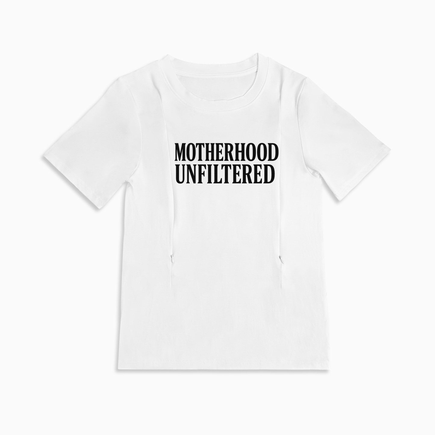 totkeeps Funny Nursing Top | Side Zip Motherhood Unfiltered Tee