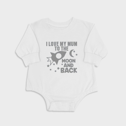 To The Moon And Back - Long Sleeve Newborn & Baby bodysuits
