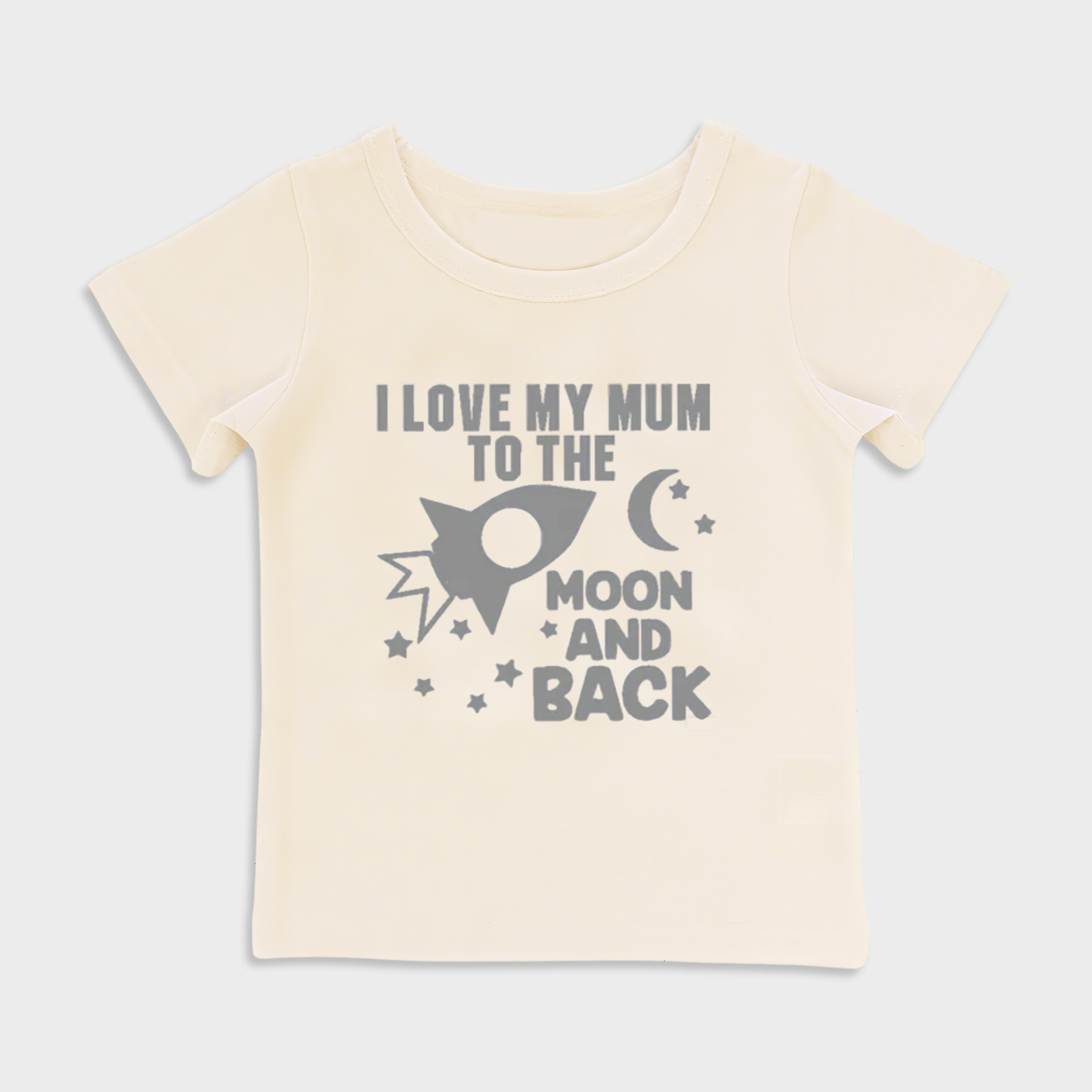 baby shirt - to the moon and back kids t shirt toddler top beige in beige