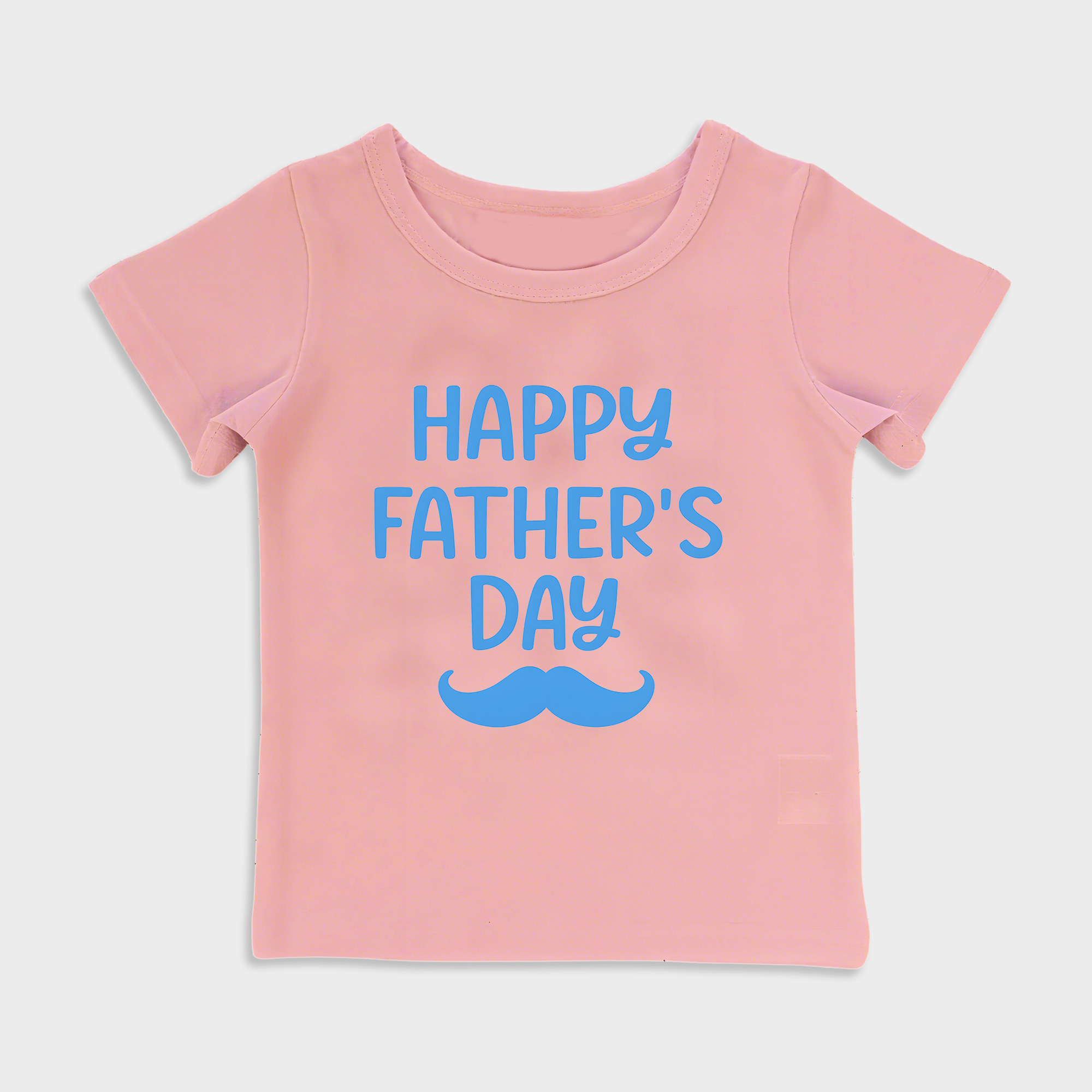 baby shirt - happy fathers day w/moustache kids t shirt toddler top pink in pink