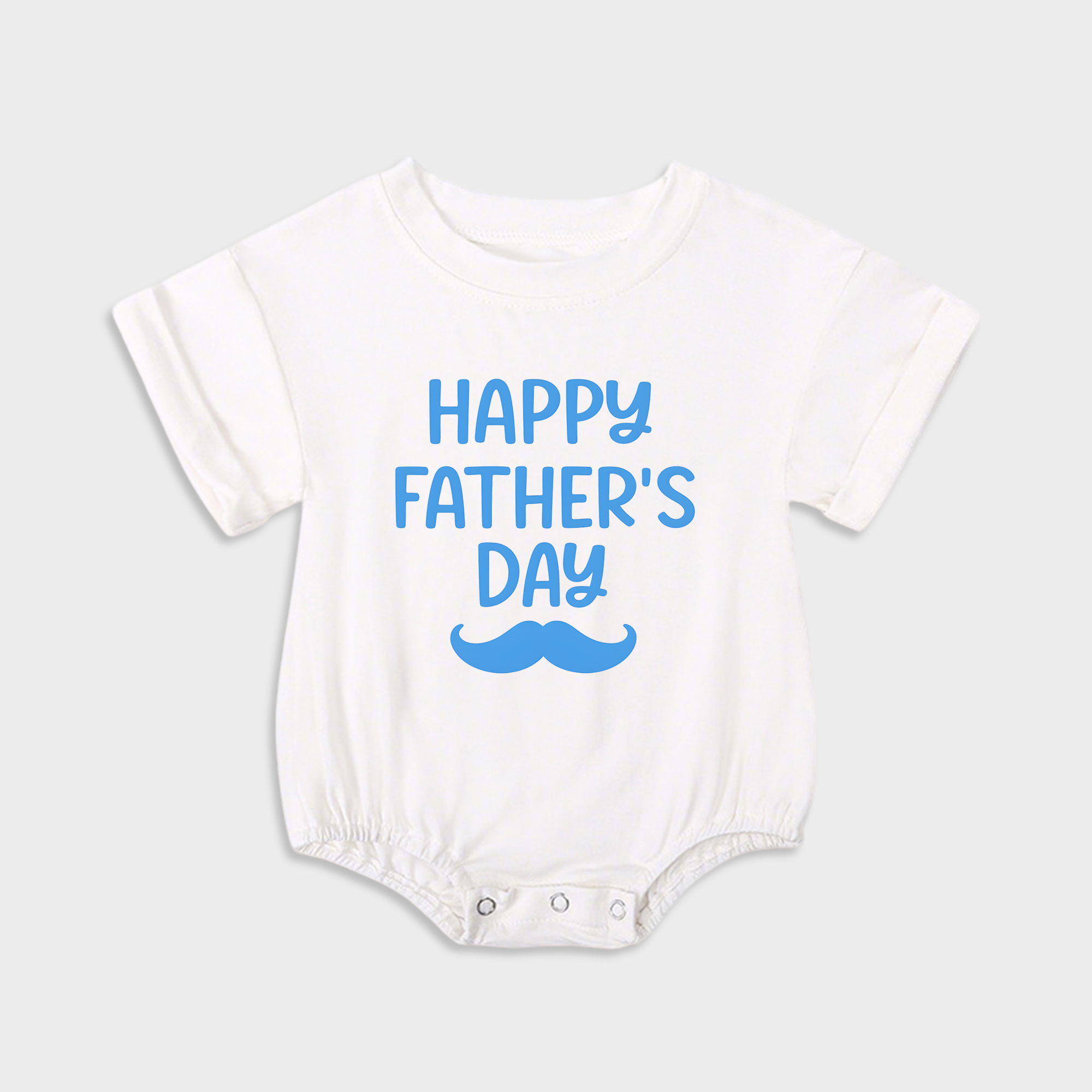 Happy Fathers Day W/moustache Baby Onesie