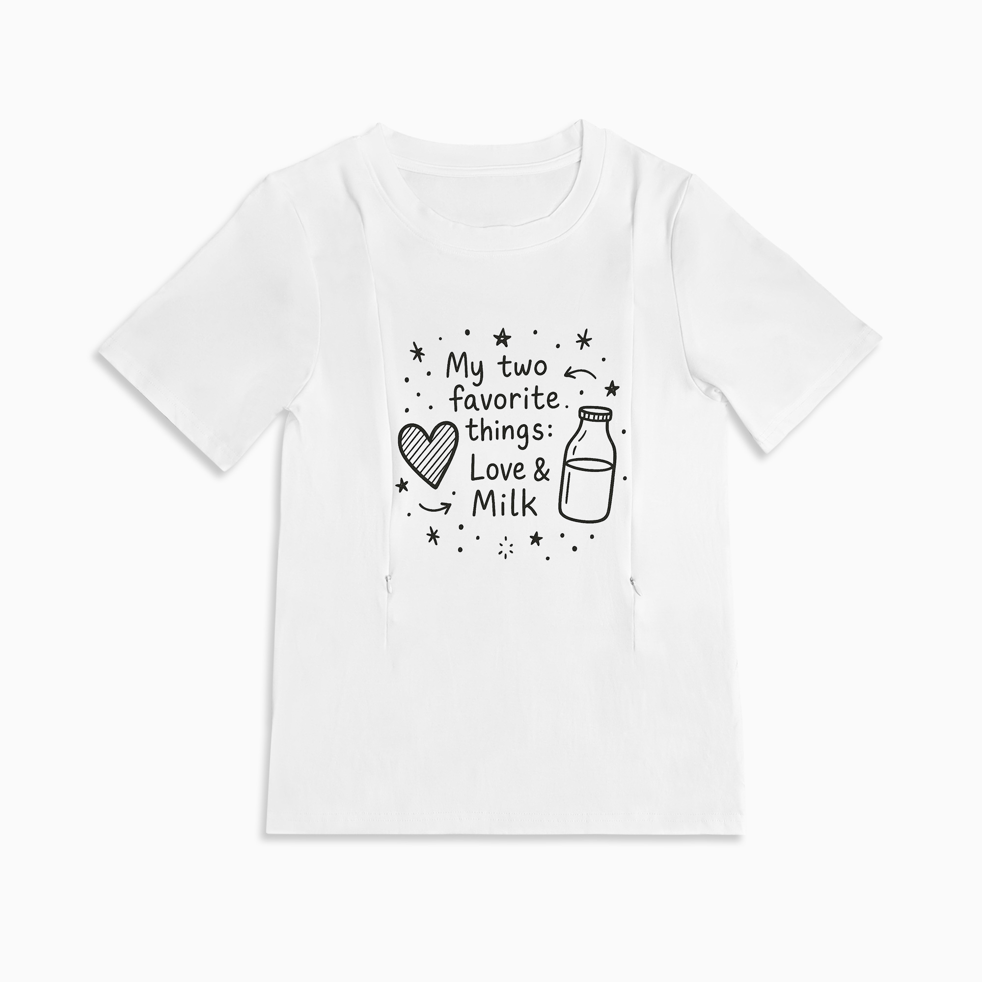 Postpartum Wardrobe Essential | Love & Milk Nursing Tee with Zippers