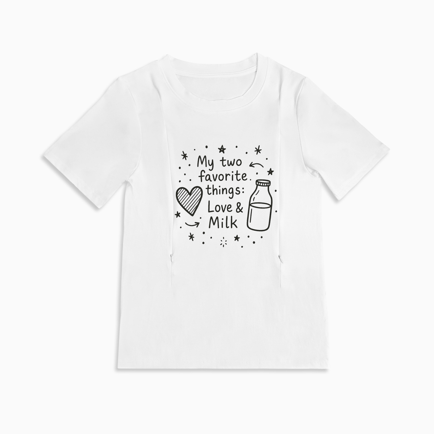 Postpartum Wardrobe Essential | Love & Milk Nursing Tee with Zippers