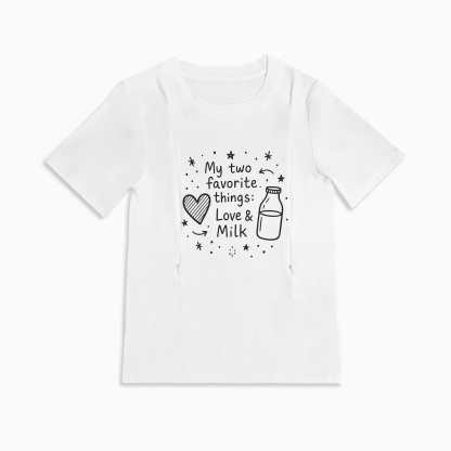 Postpartum Wardrobe Essential | Love & Milk Nursing Tee with Zippers