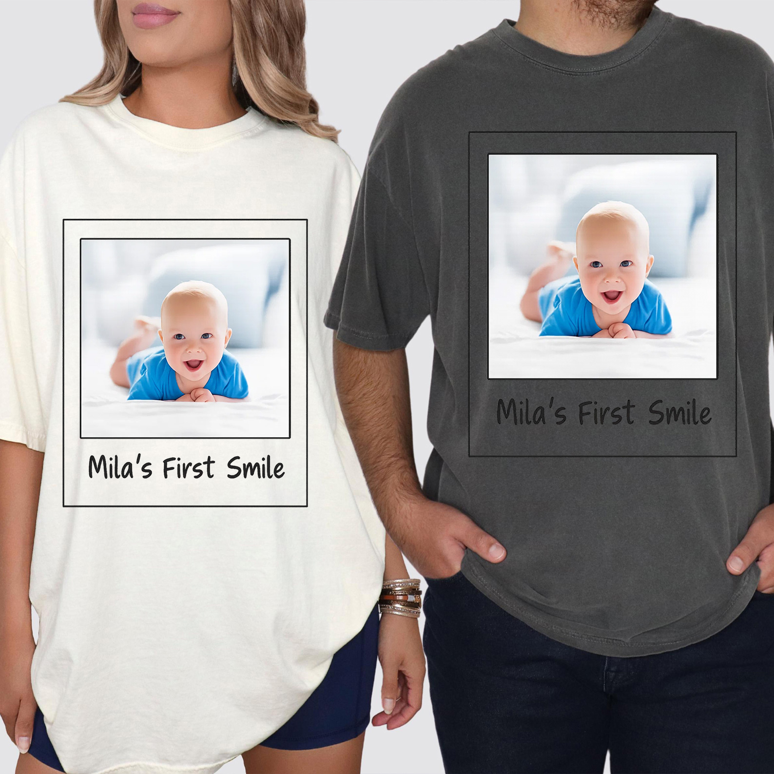 Family Matching Custom Baby Smile Photo
