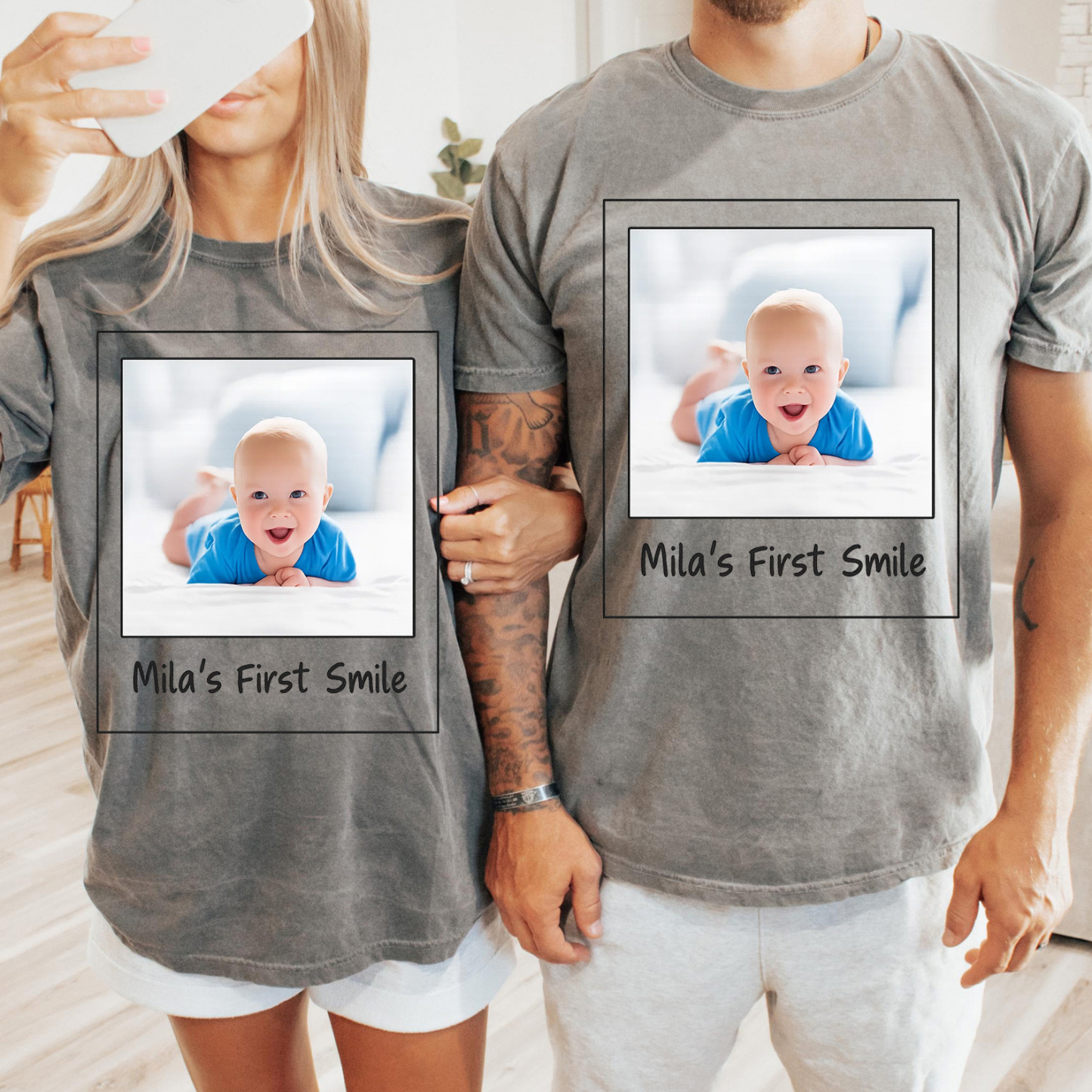 Family Matching Custom Baby Smile Photo