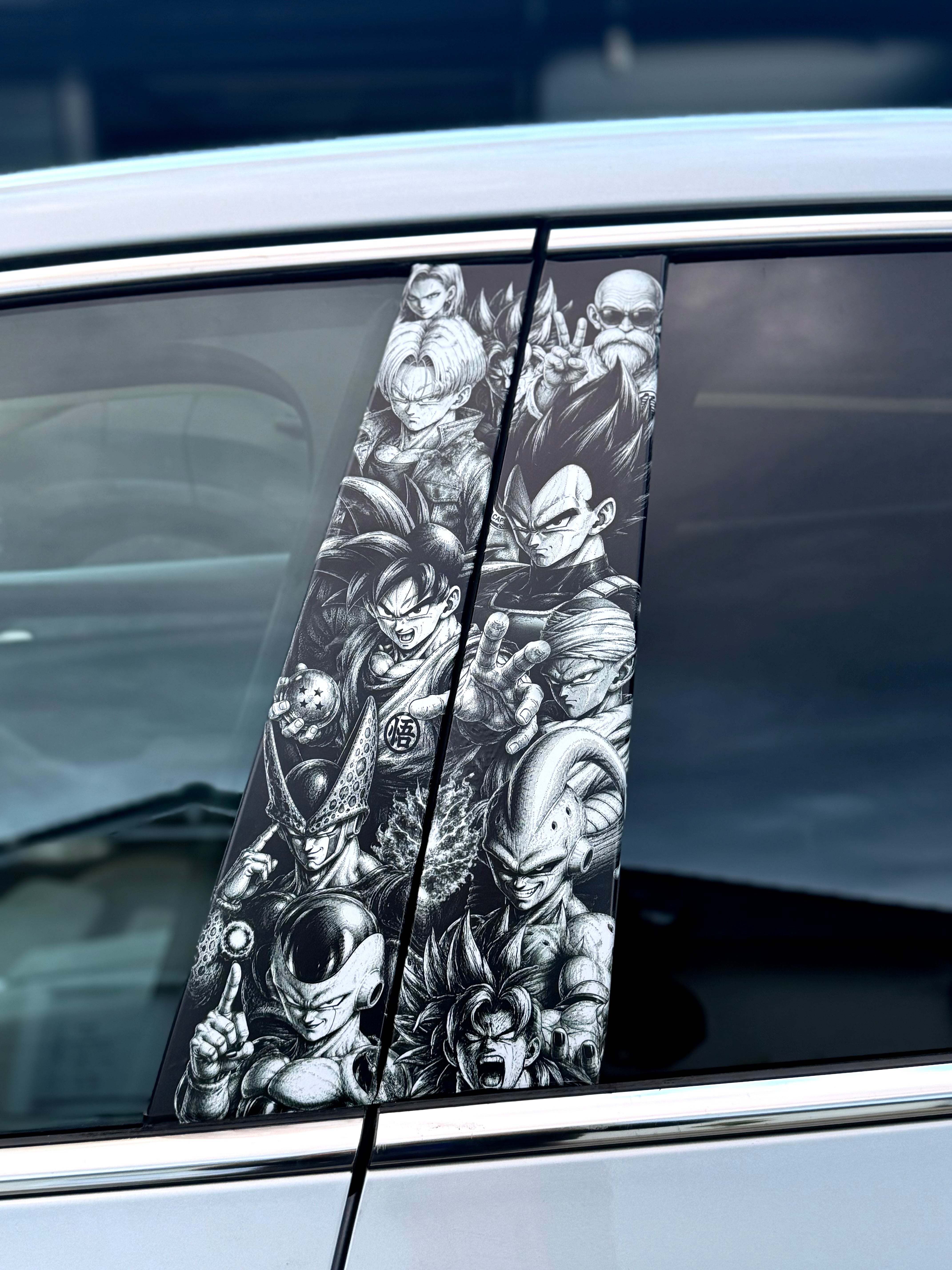 Dragon Ball Icons Car Pillar Wrap, Universal Fit
